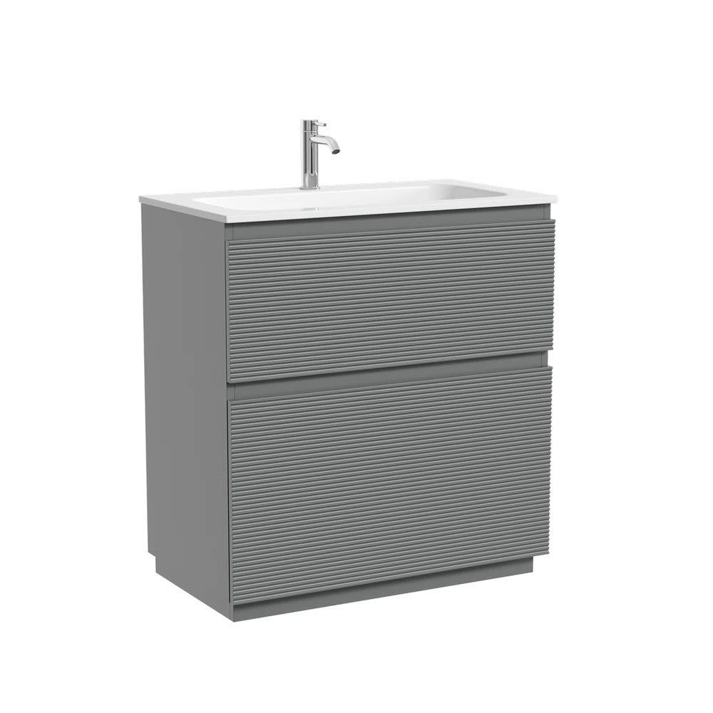 Изображение товара Тумба напольная SANCOS Folk Floor, 790х445х850, c двумя ящиками оснащенными доводчиками, Ergraut soft, арт.FL80FES