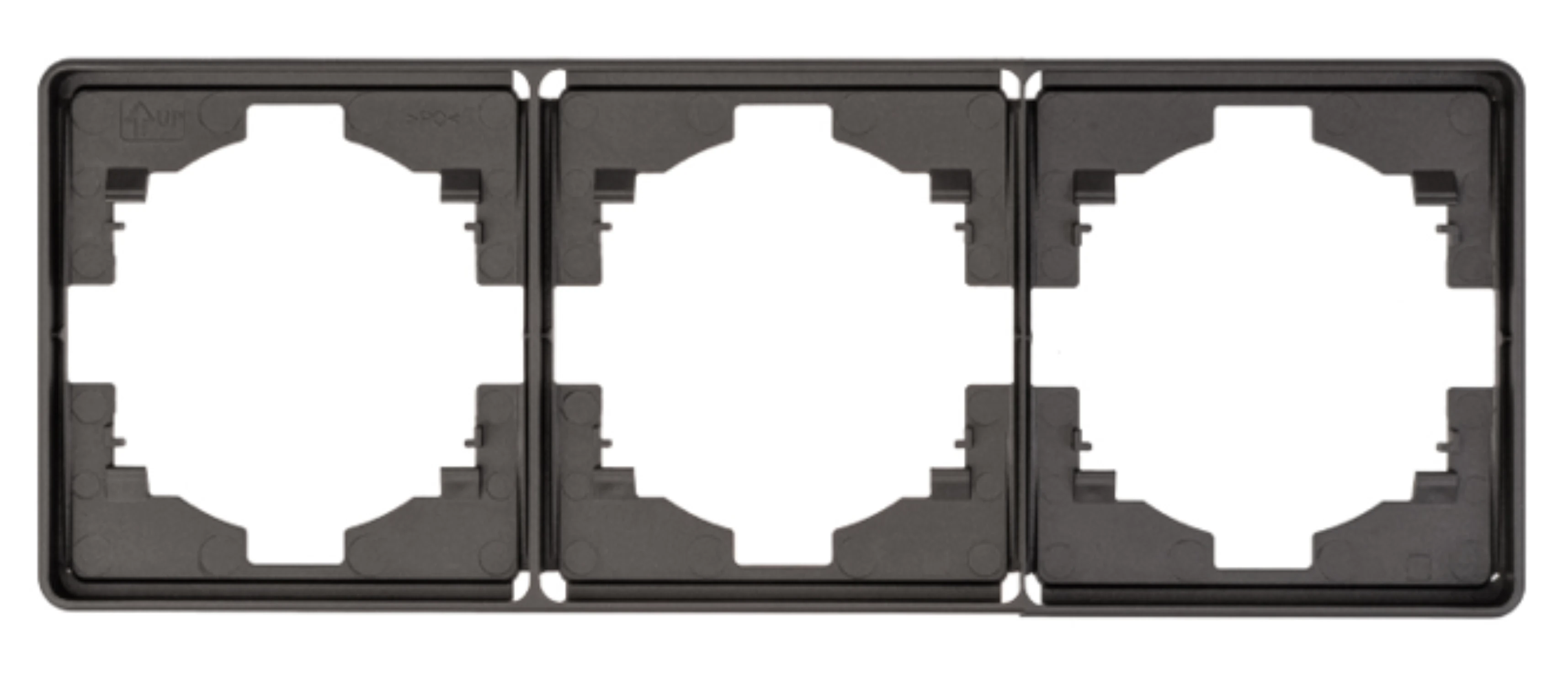 Изображение товара Трехместная рамка для розеток и выключателей KRANZ Round серая