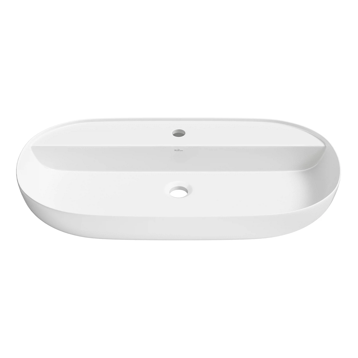 Изображение товара Накладная раковина Wellsee Chic Riviera 82x42 см белая на центральном монтаже