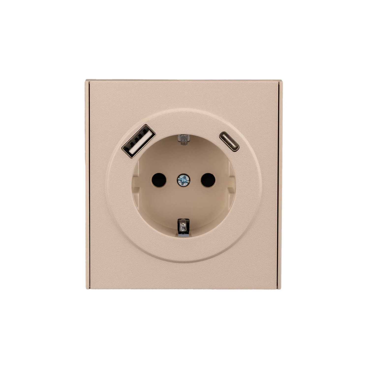 Изображение товара Розетка Kranz STRONG 1-ая с USB A+C быстрой зарядки