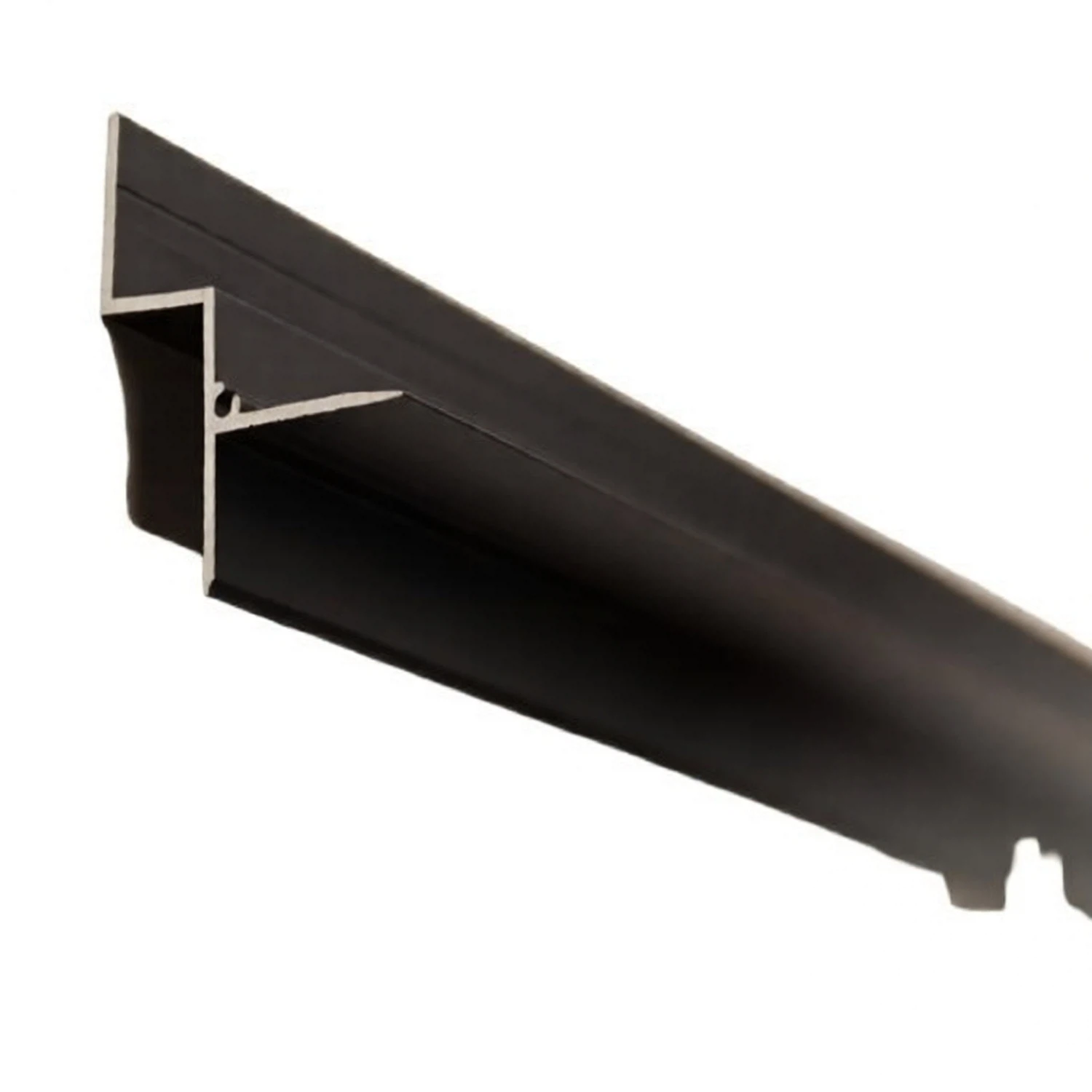 Изображение товара Плинтус алюминиевый потолочный под гипсокартон Волшебная палочка 12 мм 3,0 м Чёрный матовый