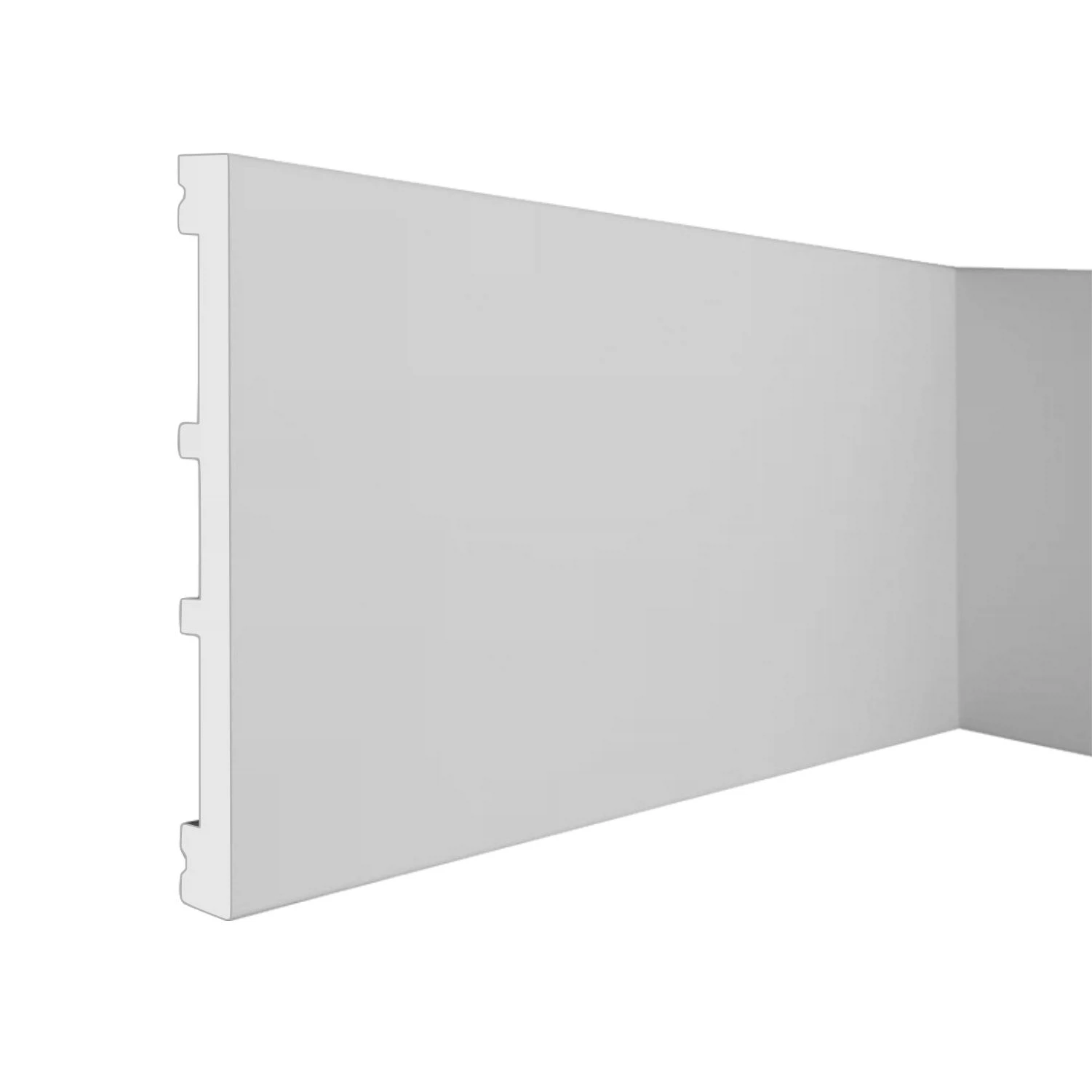 Изображение товара Напольный ударопрочный плинтус из дюрополимера 2000мм белый