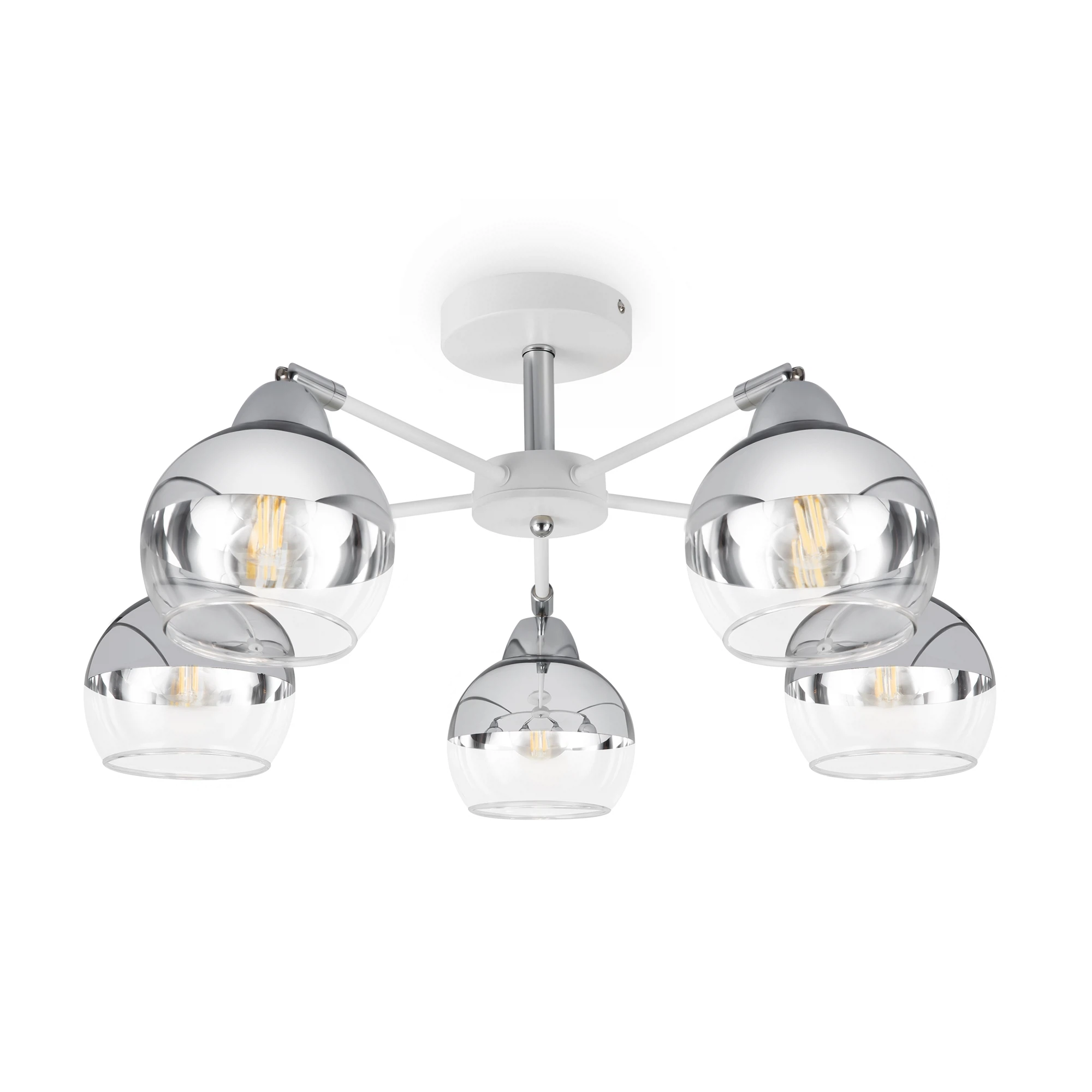 Изображение товара Люстра Freya Jasper FR5225PL-05W белая современная потолочная с 5 лампами