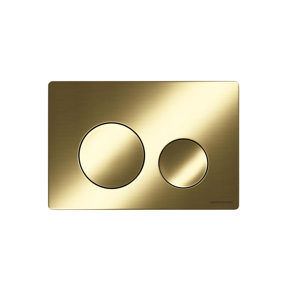 Изображение товара Кнопка смыва Balance с клавишами Circle, брашированное золото, арт CN12-001BG