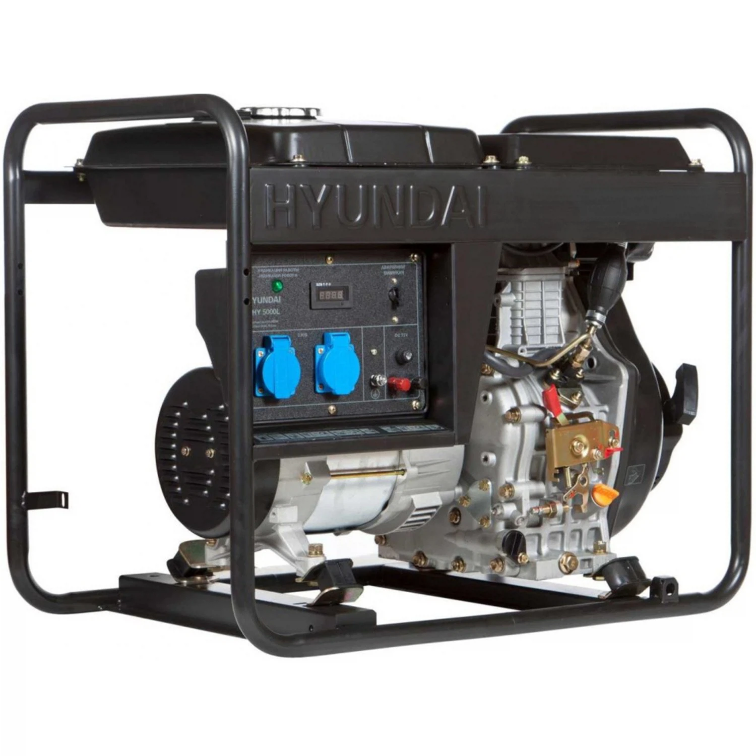 Изображение товара Дизельный генератор Hyundai DHY6000LE профессиональный для длительной работы