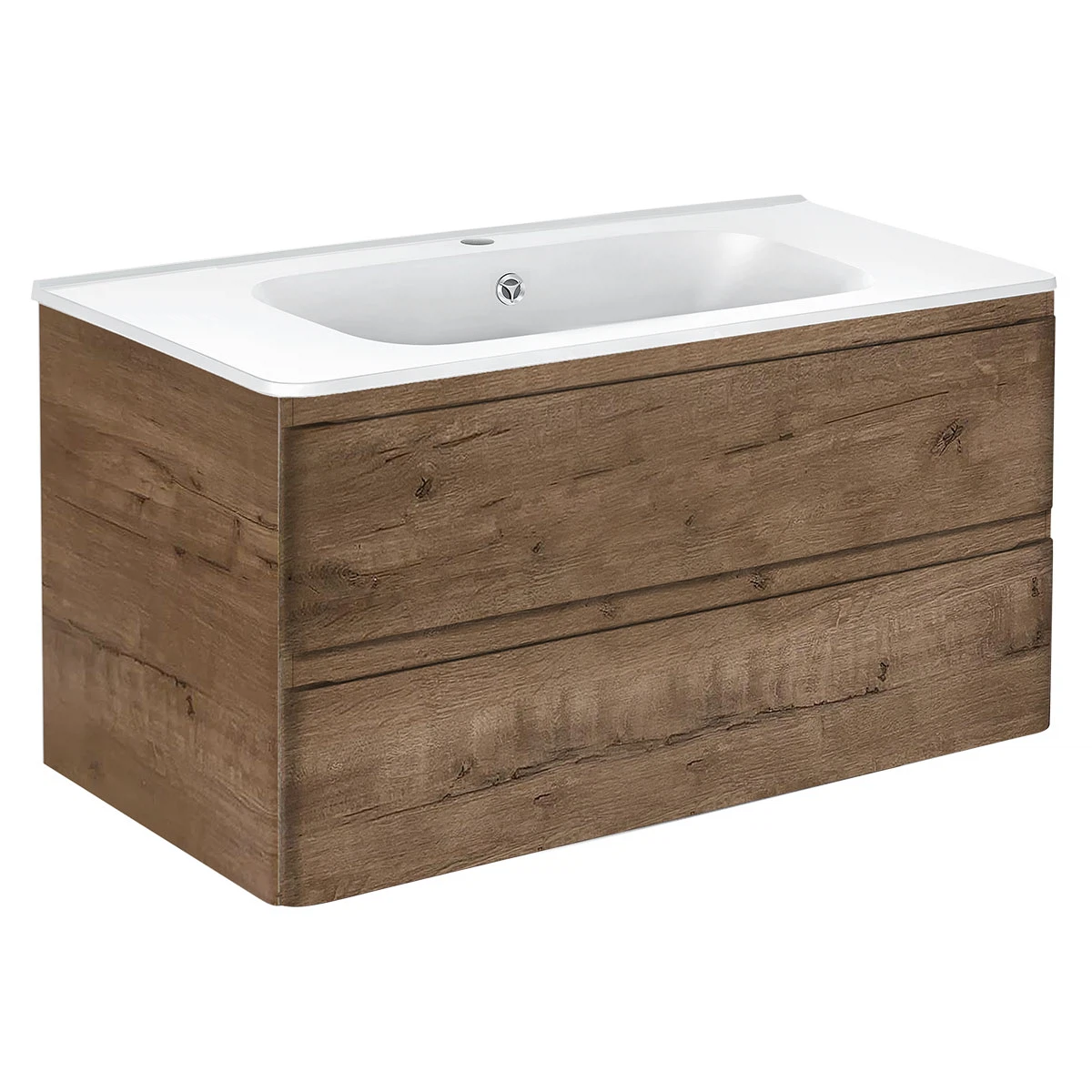 Изображение товара Тумба под раковину Vico 1000 подвесная, 2 выкатных ящика soft close, V.Oak