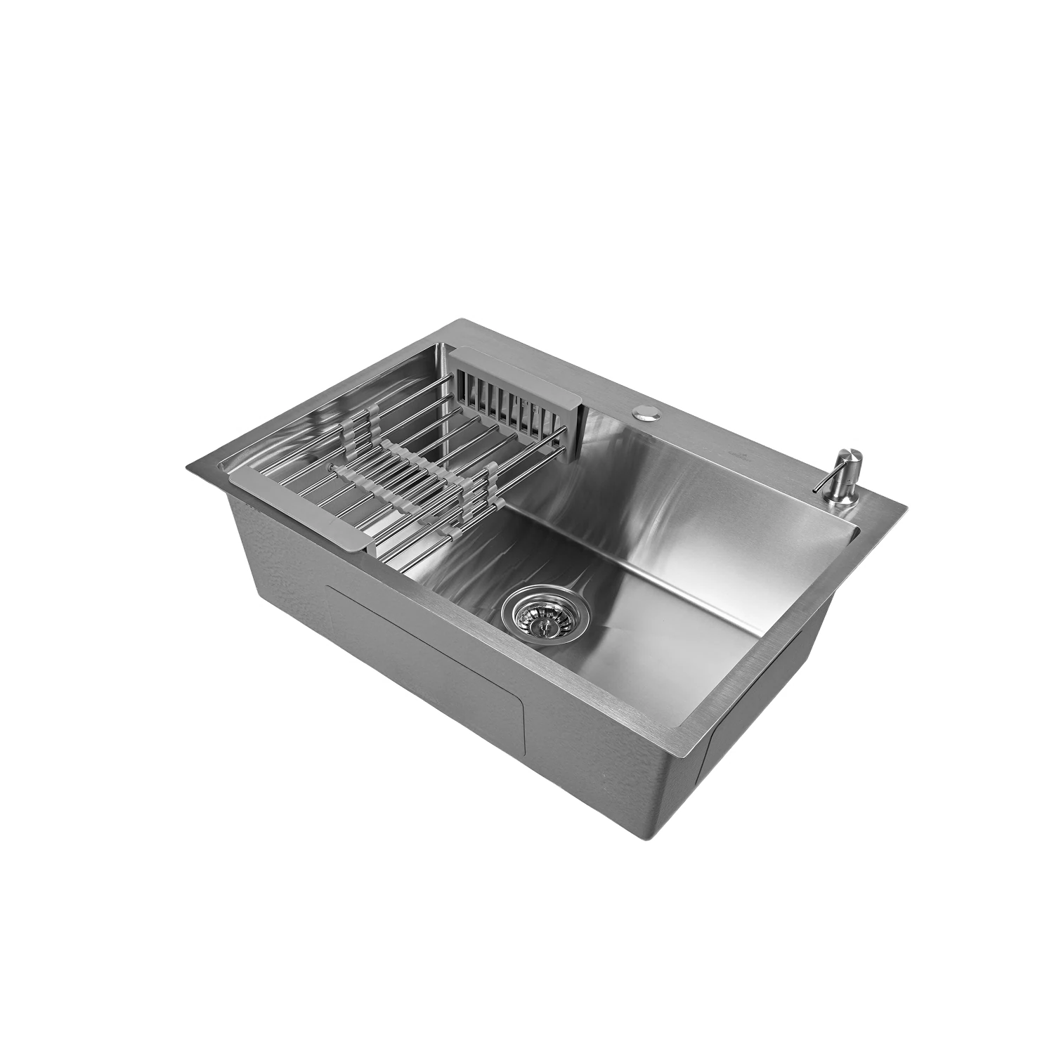 Изображение товара Мойка для кухни нержавеющая 70х50. Сифон с ситечком, дозатор, коландер. WS37050/WGER013/W405A/W302644