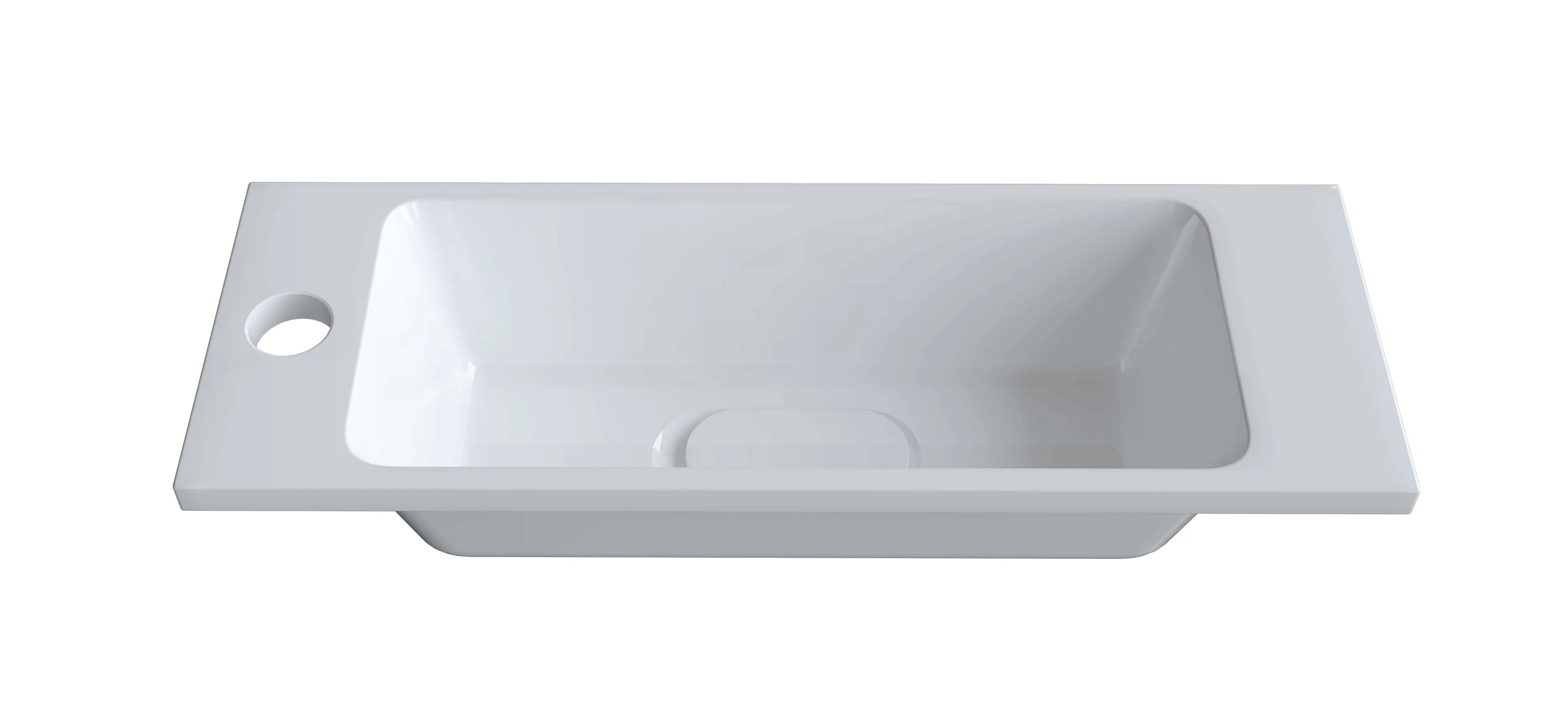 Изображение товара Раковина Modul 60 из искусственного мрамора белая с прямоугольной формой