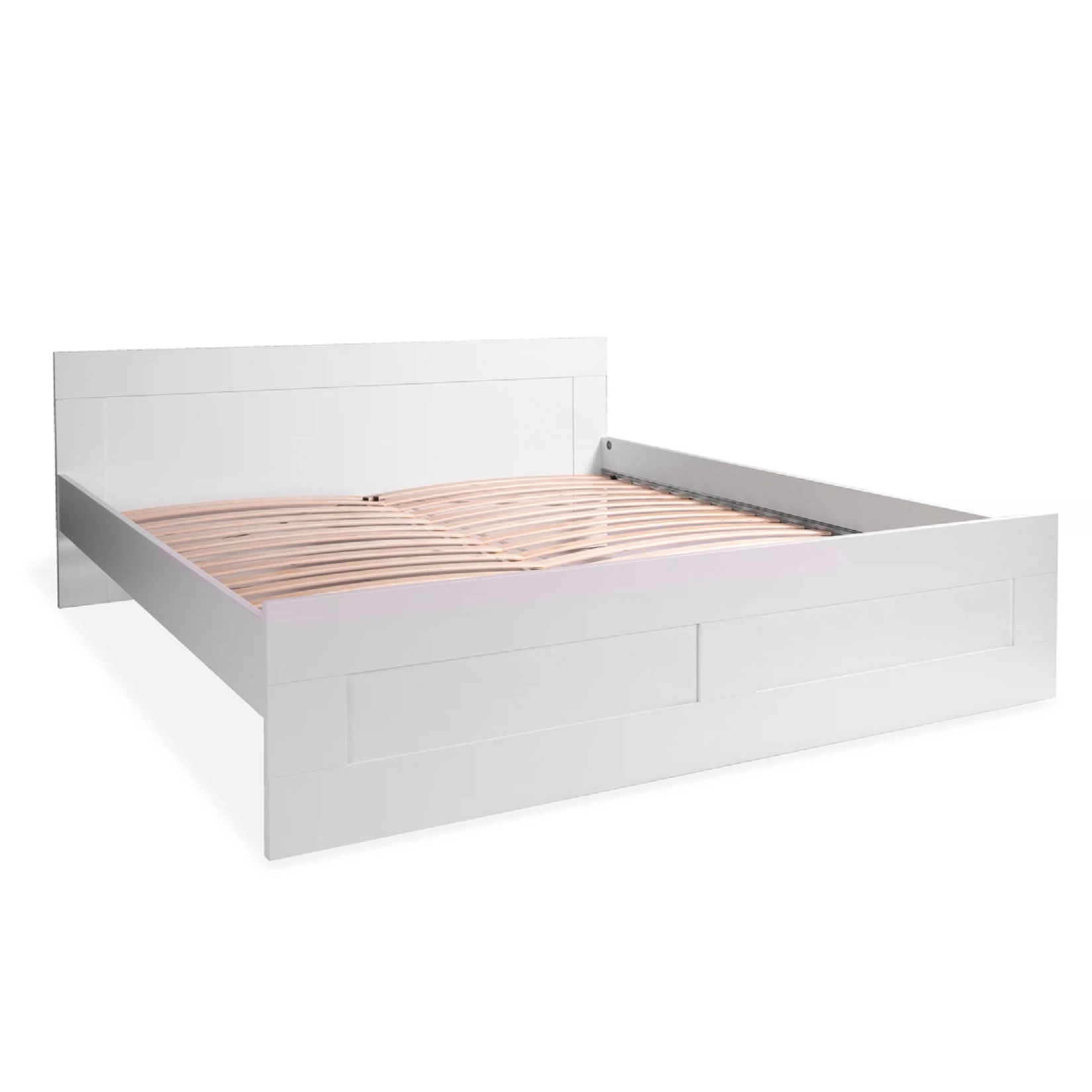 Изображение товара Двуспальная кровать СИРИУС 180х200 белая из ЛДСП минимализм стиль Беларусь