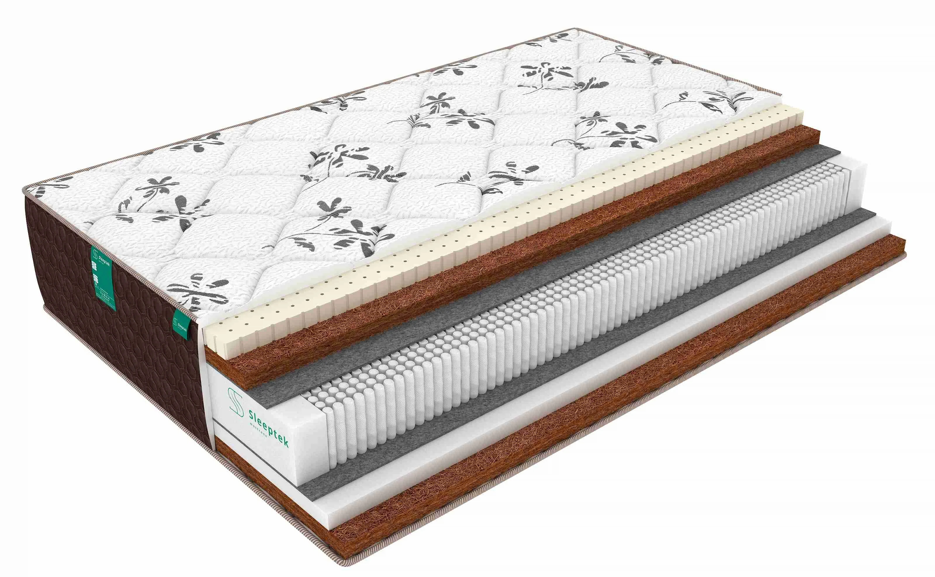 Изображение товара Матрас Sleeptek Lux LatexCocos Revers 80x200 см с независимыми пружинами