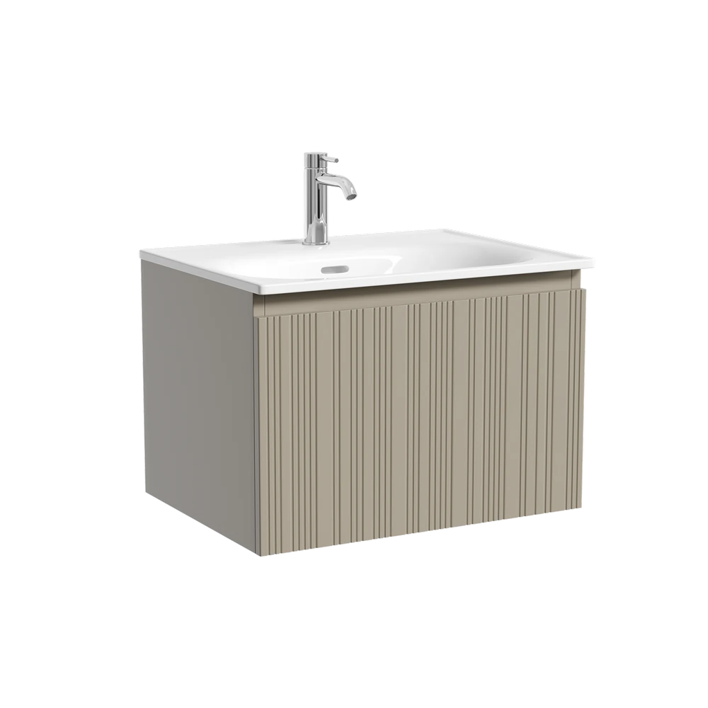 Изображение товара Тумба подвесная SANCOS Code 590х453х400, цвет серая платина