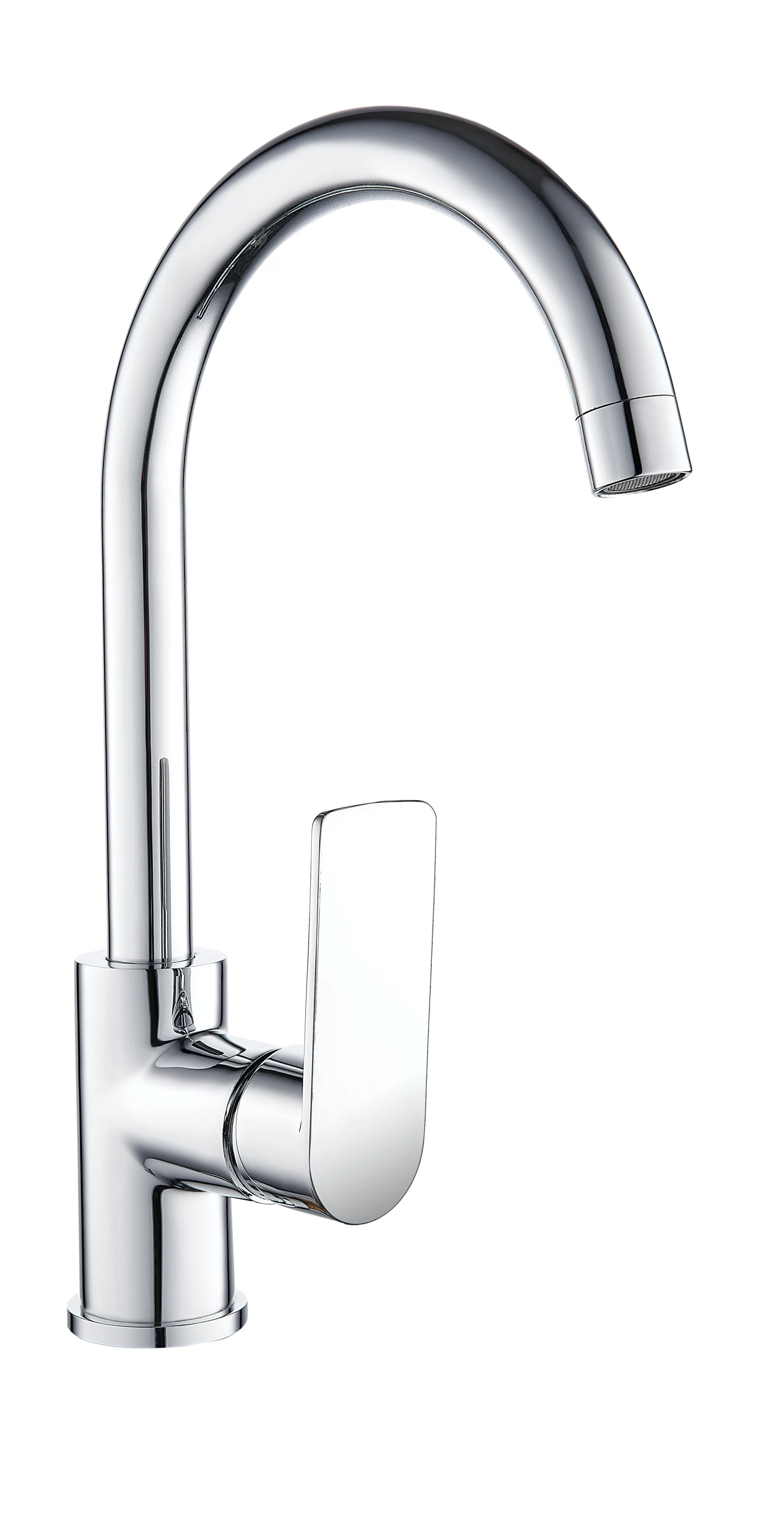Изображение товара Рычажный смеситель для кухни Voda FAIRWAY хром с длинным изливом и керамическим картриджом