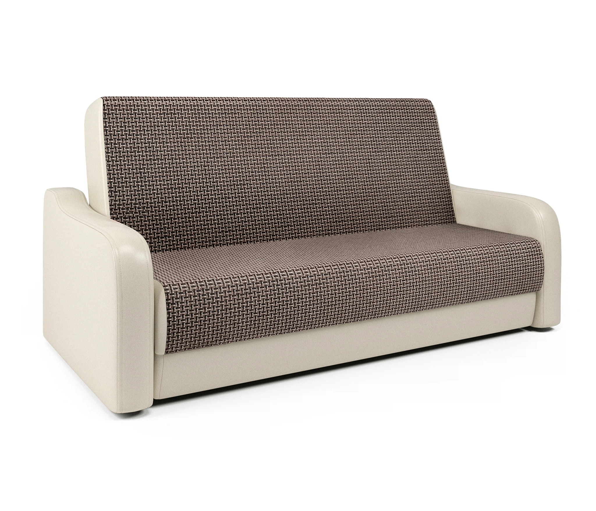 Изображение товара Диван-книжка Грант М 140 Корфу коричневый экокожа беж комфортное спальное место