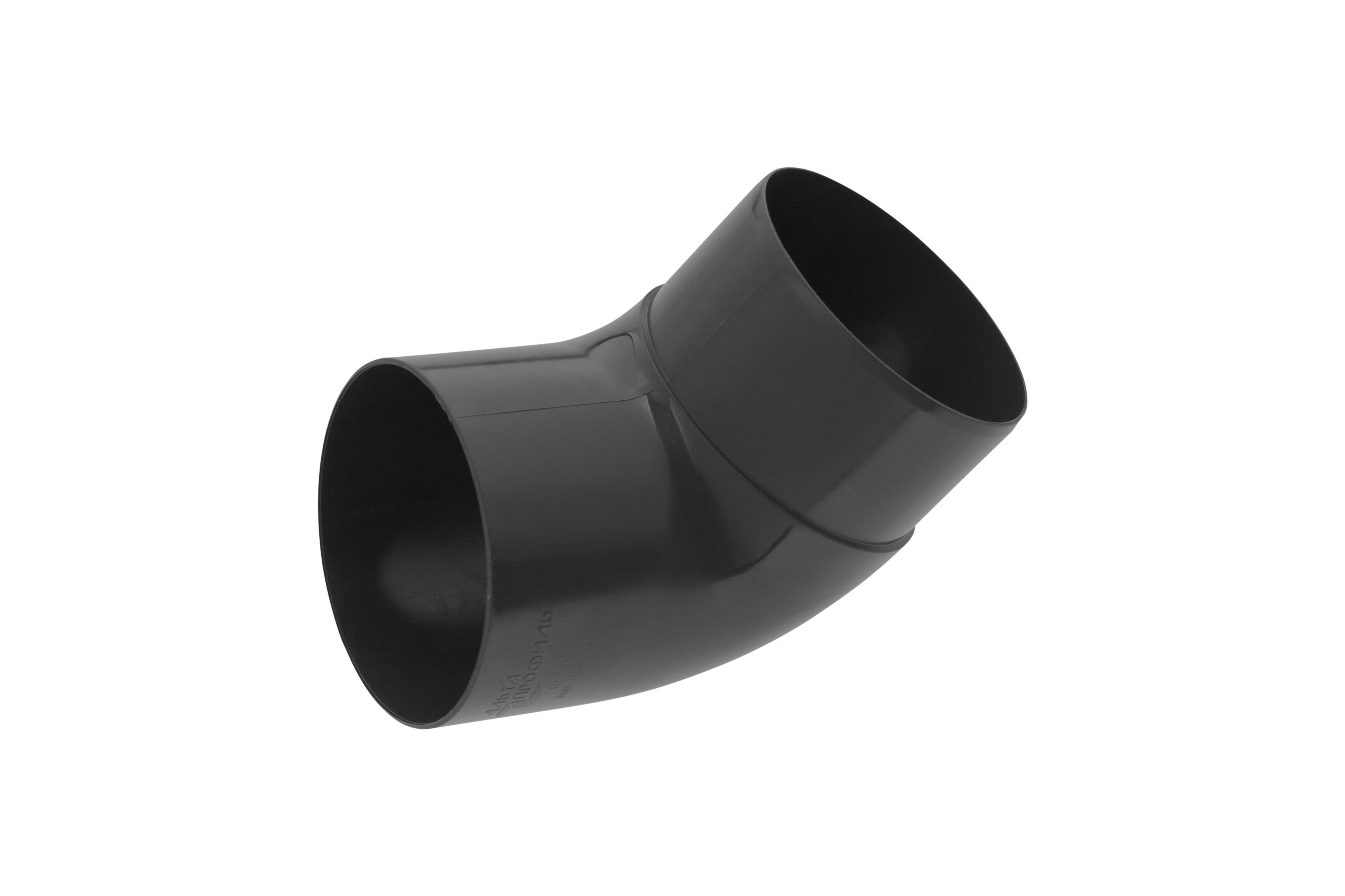 Изображение товара Колено трубы 67° ПВХ графит диаметр 100 мм графит