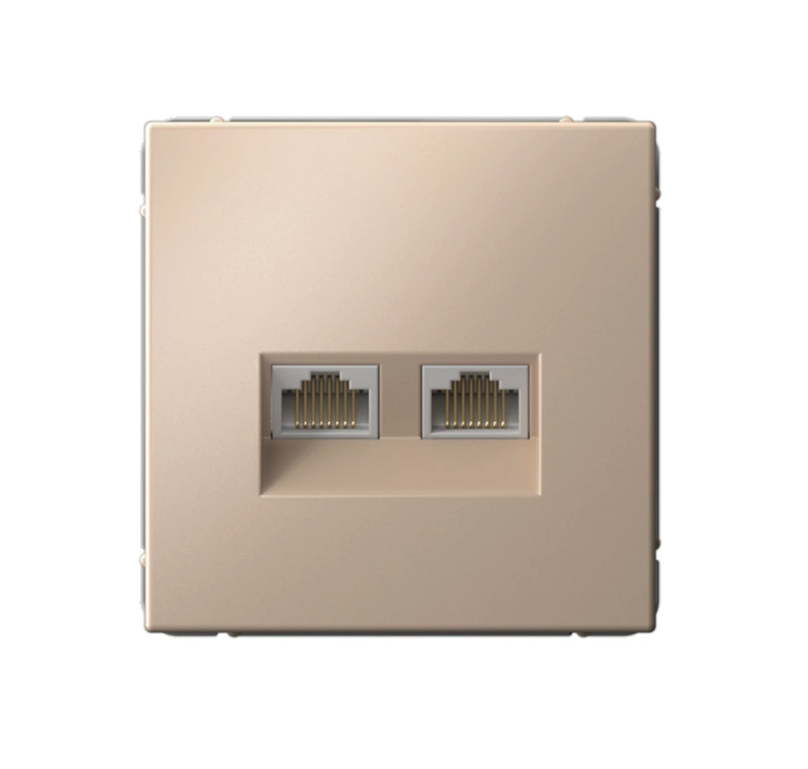 Изображение товара Розетка двойная компьютерная RJ45+RJ45 Systeme Electric ArtGallery Песочный, кат. 5е, механизм