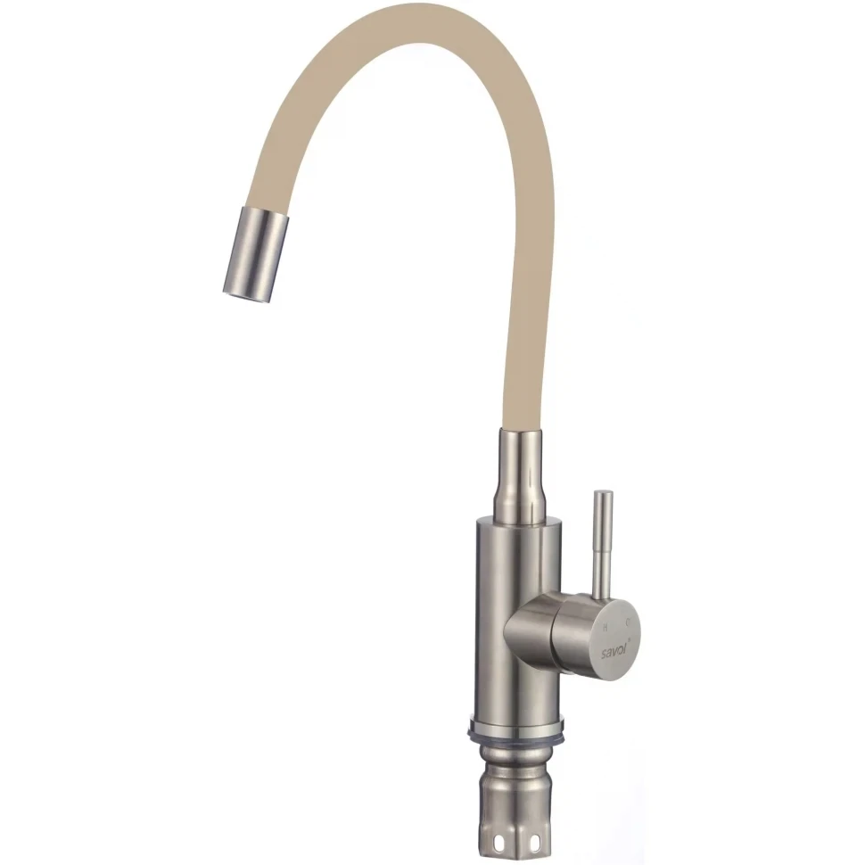 Изображение товара Смеситель для кухни с гибким изливом Savol S-SUS6002-12, сатин