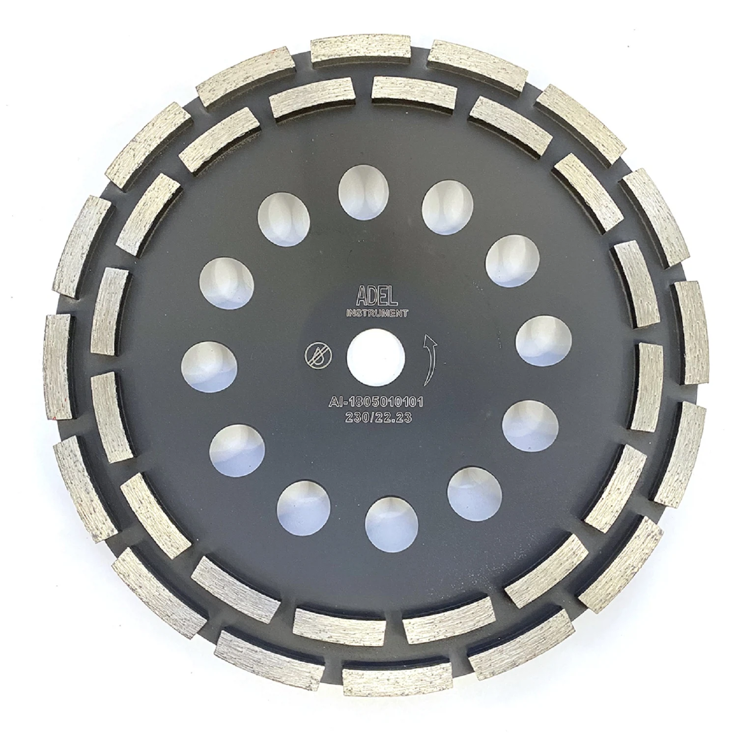 Изображение товара Алмазная двухрядная чашка по бетону Ø230*22,2 Adel Instrument
