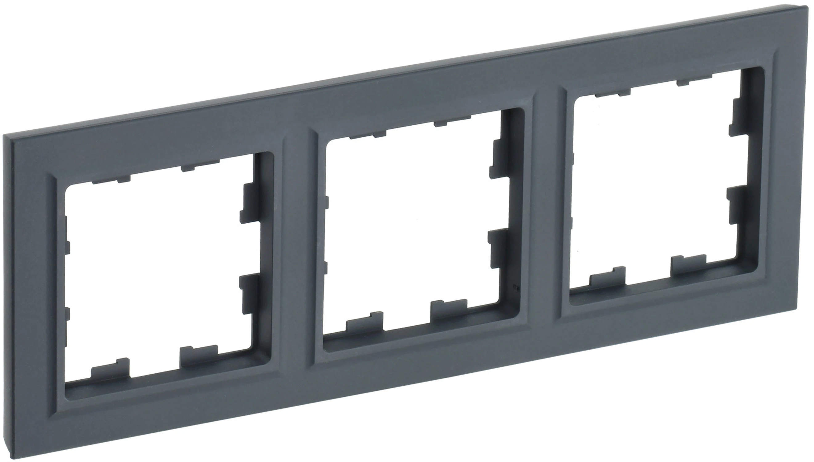 Изображение товара Рамка IEK BRITE BASE Графит 3-м РУ-3-БрГ.