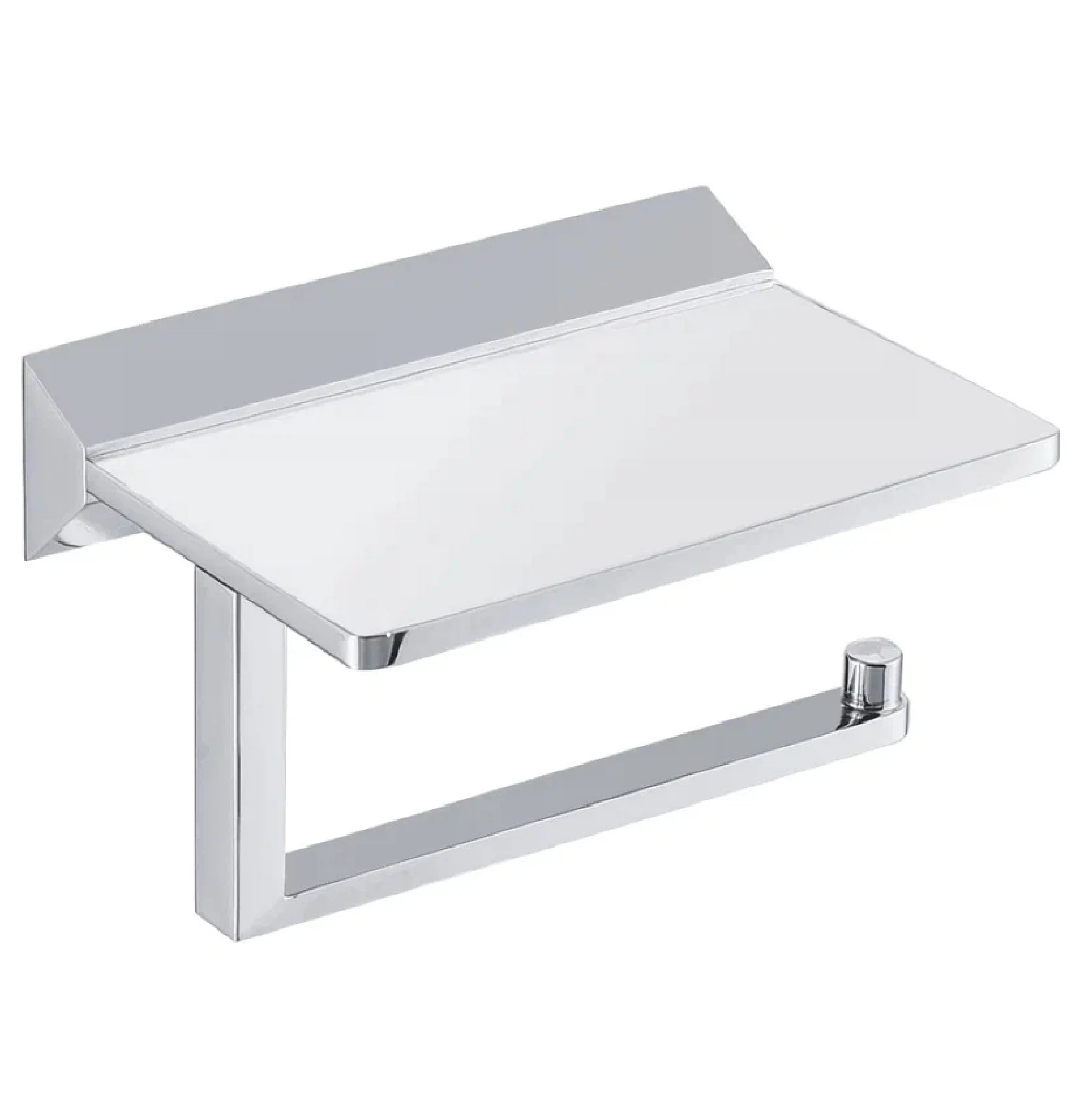 Изображение товара Держатель для туалетной бумаги с полочкой Rose RG1605, хром