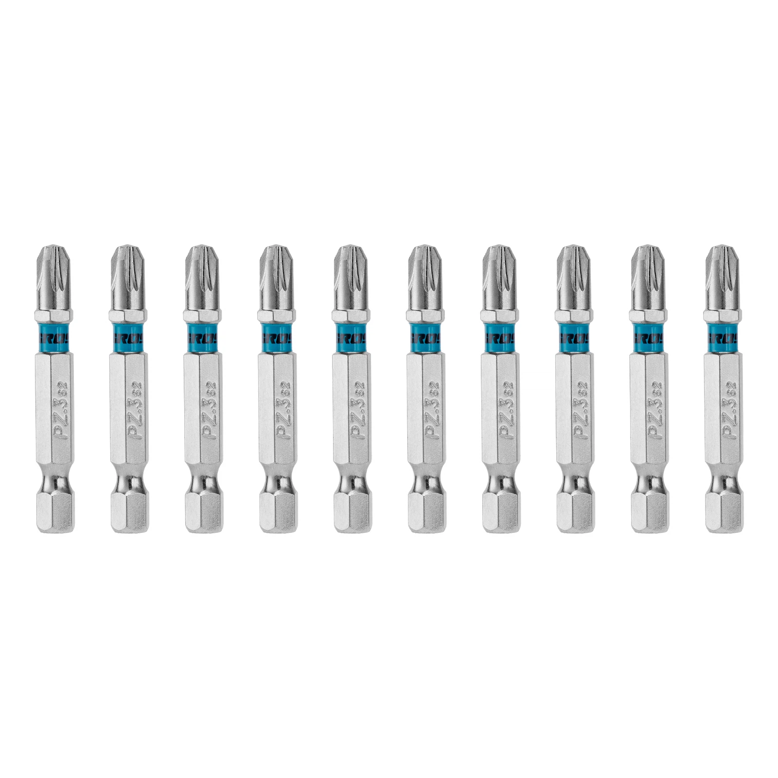Изображение товара Набор бит PZ3x50мм из стали S2, 10 шт. для шуруповертов