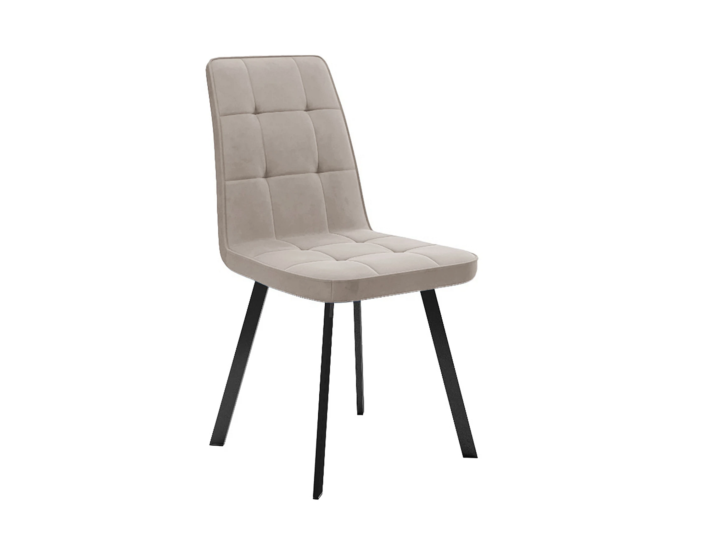 Изображение товара Стул DikLine 207 B03 Beige с металлическим каркасом и тканью микровелюр