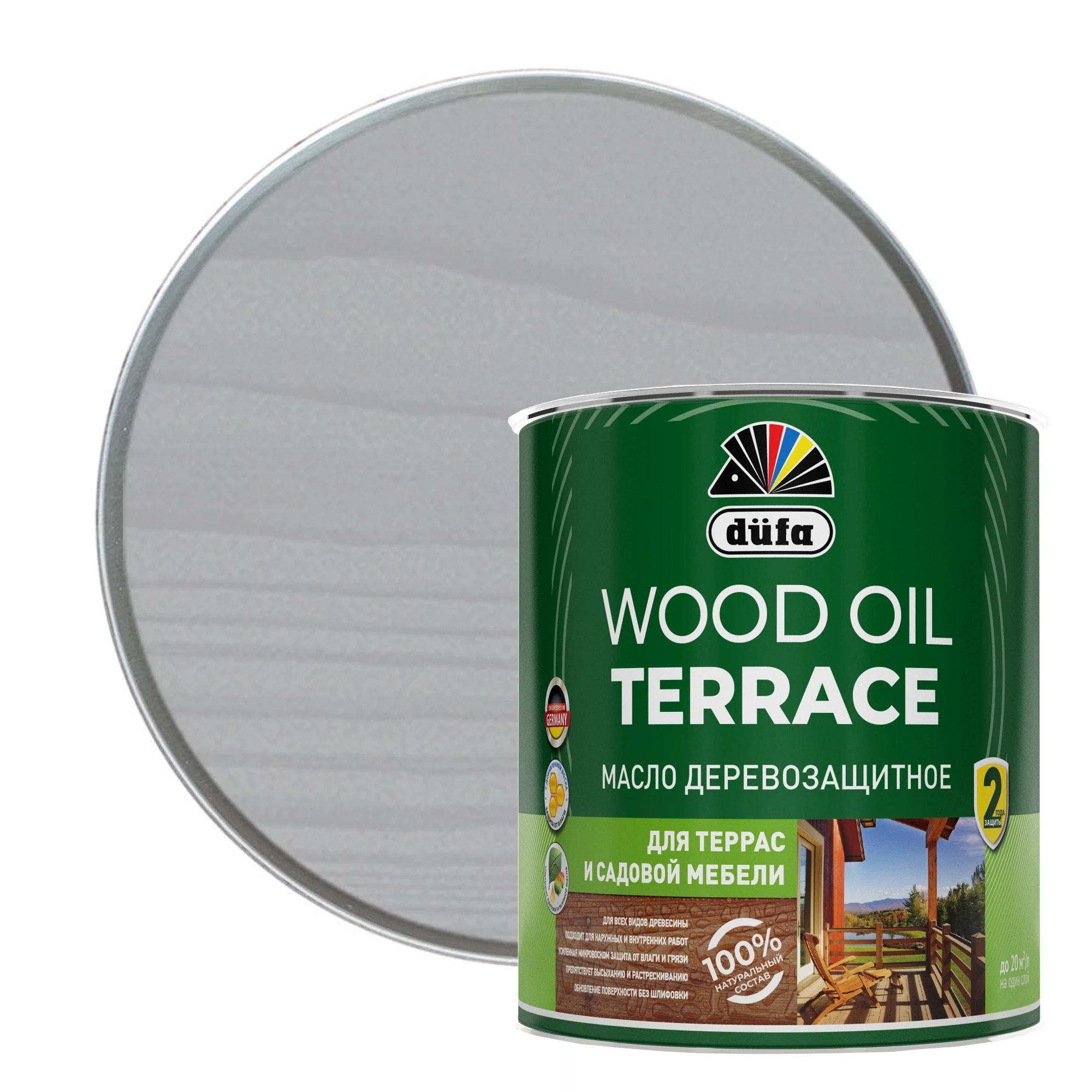Изображение товара Масло "Dufa" Wood OIL Terraсe серый  0,9л