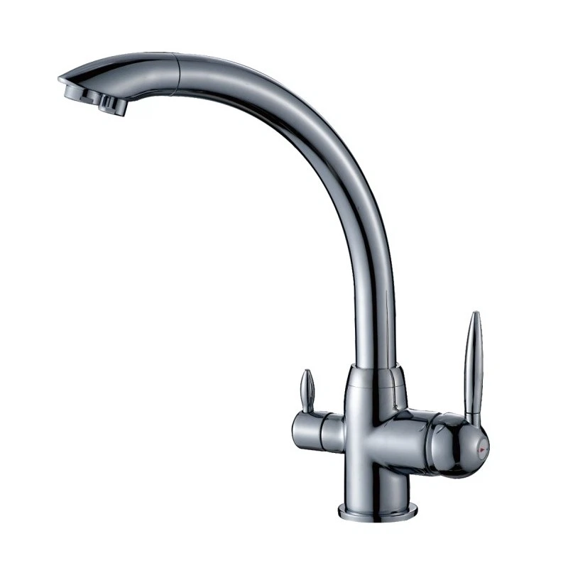 Изображение товара Смеситель для кухни Haiba HB76845 с подключением фильтра питьевой воды, хром