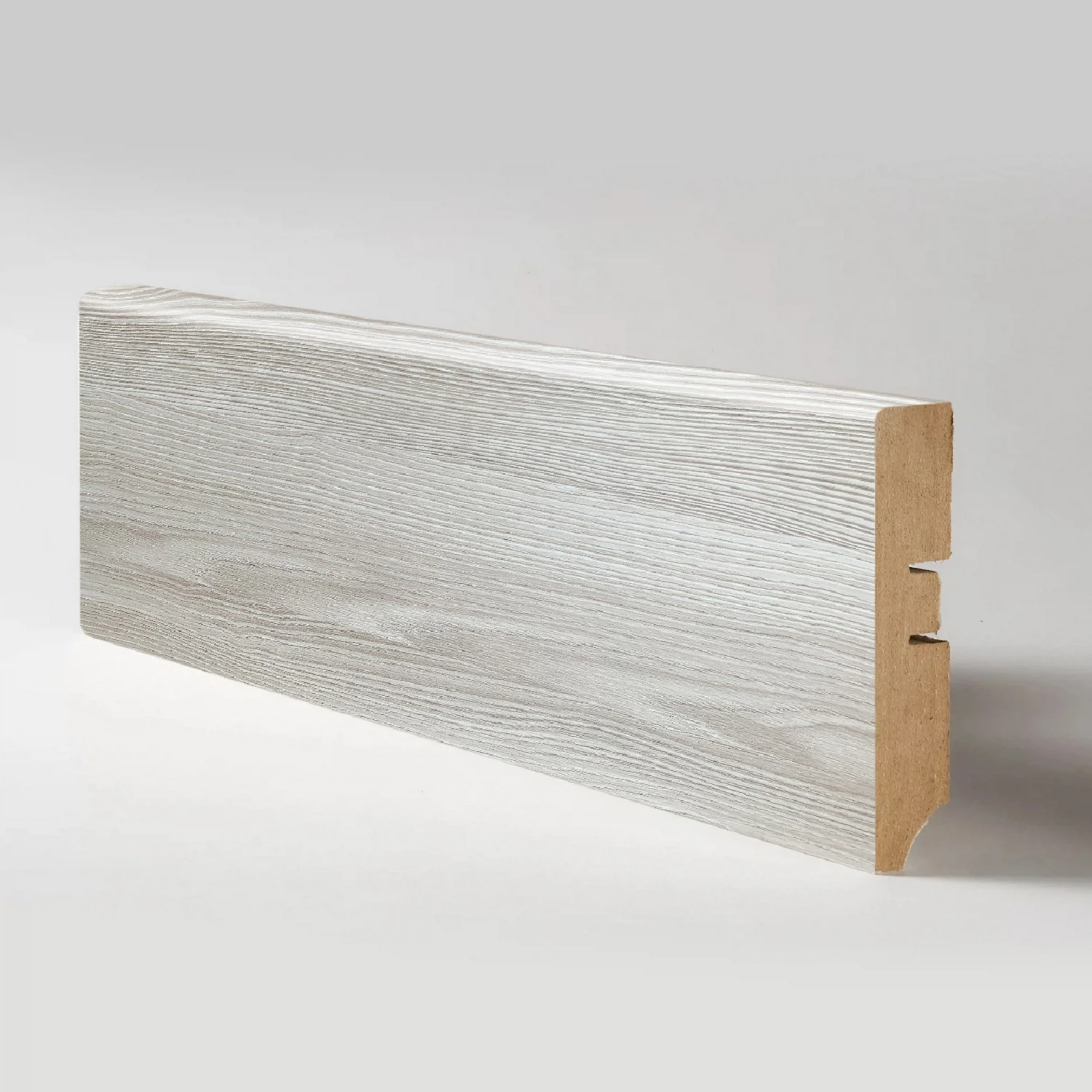 Изображение товара Плинтус МДФ ламинированный текстурный, цвет ДУБ ПЕПЕЛЬНЫЙ (2070х80х16) 10шт/уп PROFBUILD