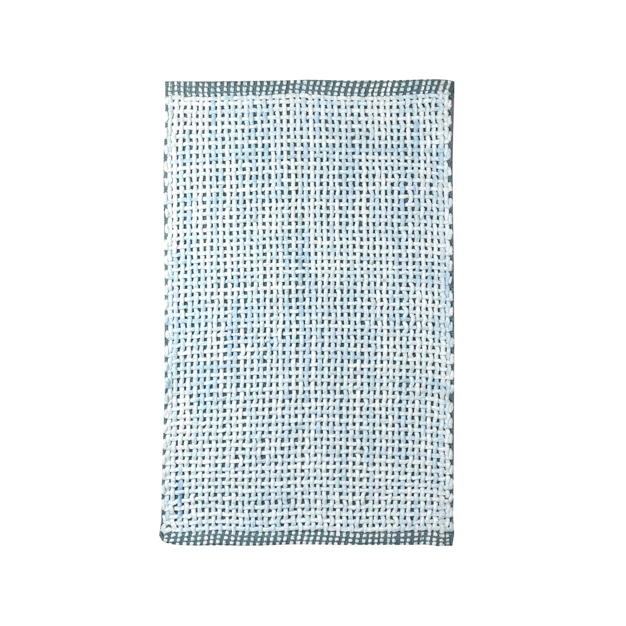 Изображение товара Коврик для ванной комнаты хлопковый WAVY голубой 50х80 см антипоскользящий