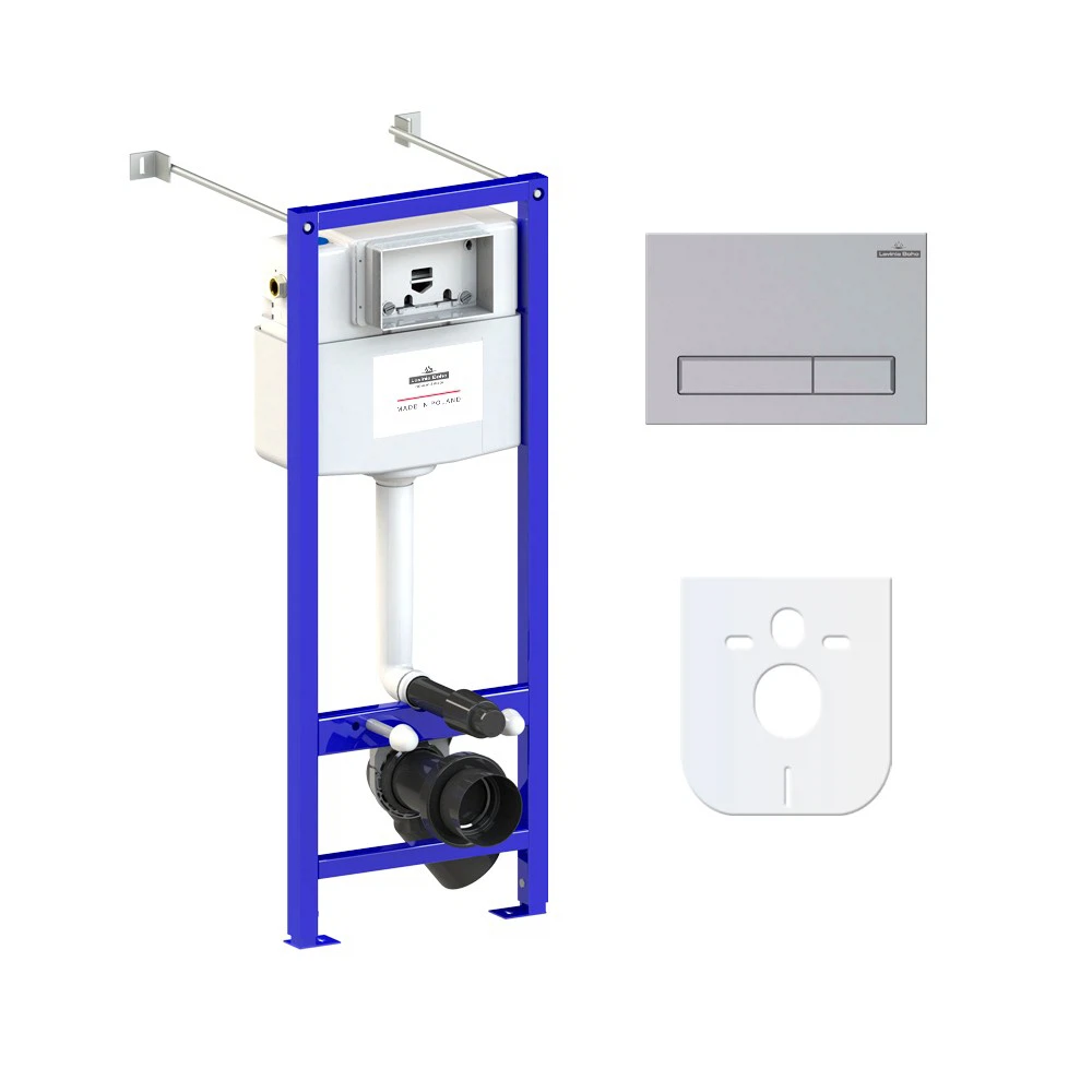 Изображение товара Система инсталляции Lavinia Boho RelFix с клавишей смыва, цвет клавиши матовый хром. 77020015