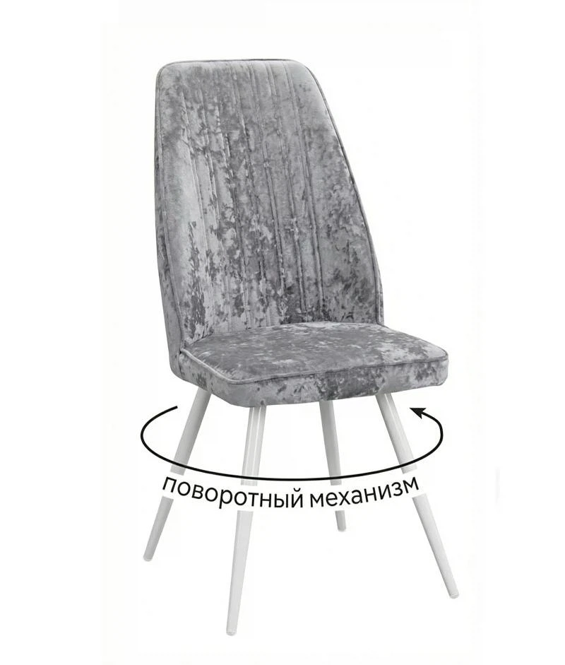 Изображение товара Стул DikLine 327 поворотный M13 светло-серый, ножки белые