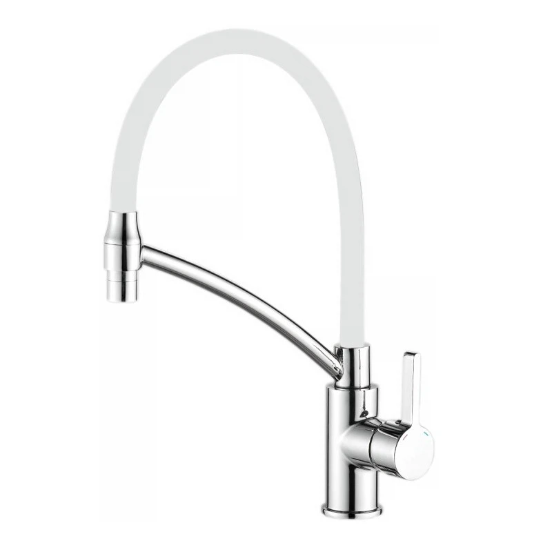 Изображение товара Haiba HB73643-8 кухонный смеситель, белый, гибкий излив