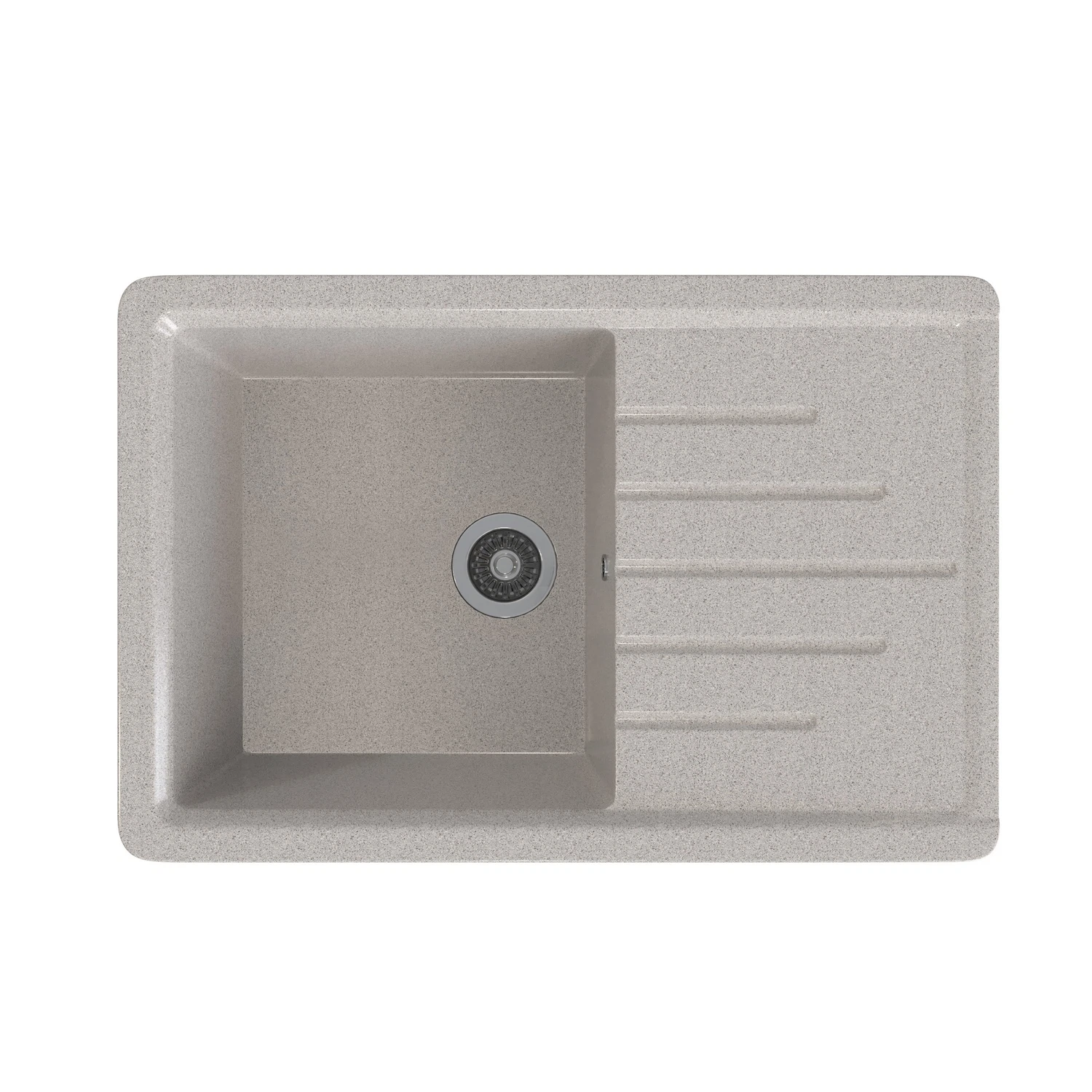 Изображение товара Мойка ML-GMS07 СТАНДАРТ с крылом, светло-серый (310), 750*495*190мм