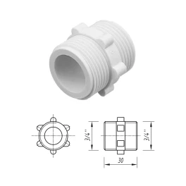 соединитель для заливных шлангов 3/4"-3/4"-2 шт