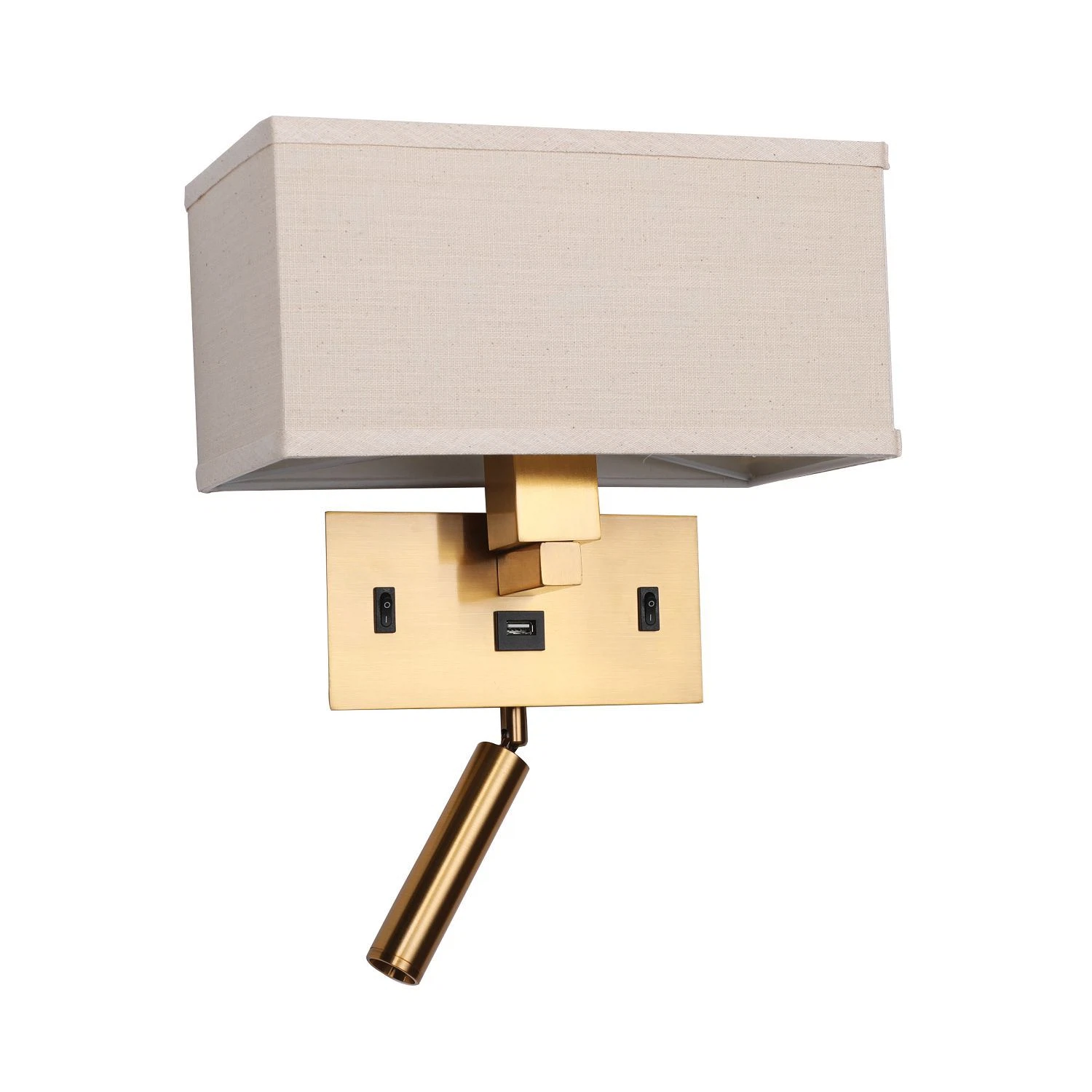 Изображение товара Настенный светильник Favourite 2225-2W с USB, IP20, золотой, модерн