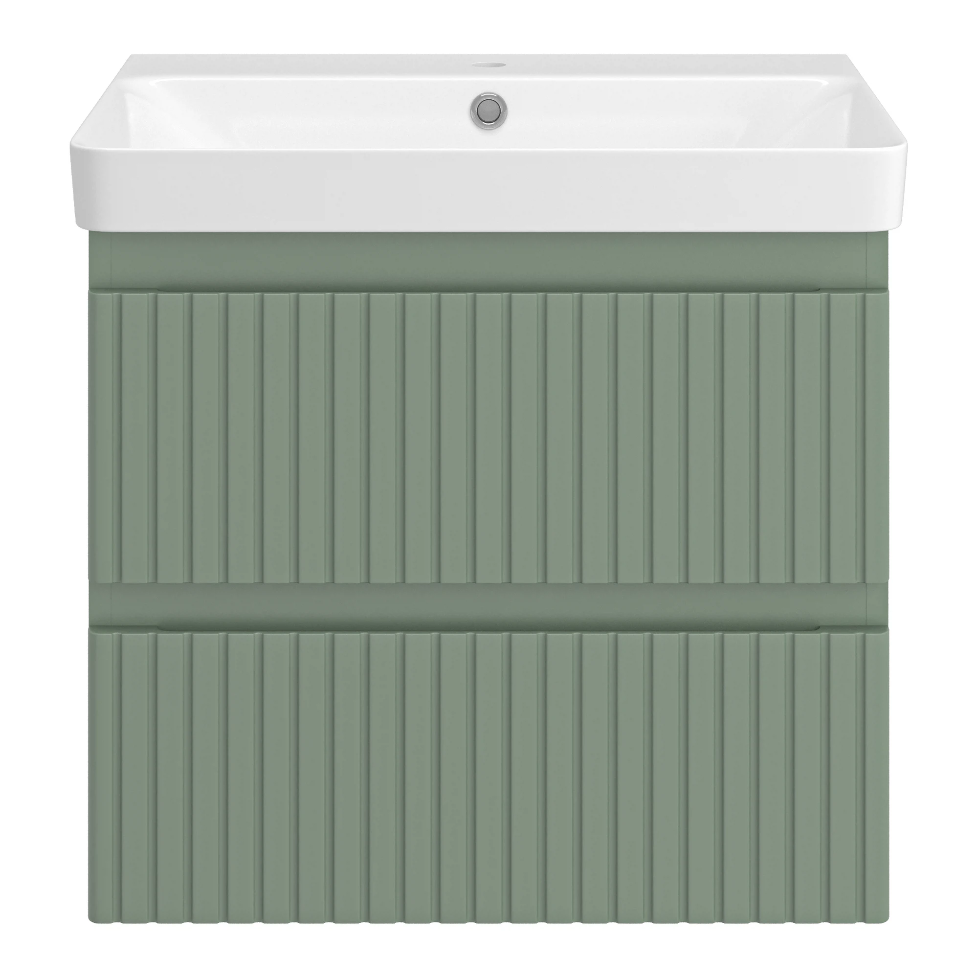 Изображение товара Тумба VICTORY 60 подвесная зеленая 2 ящ. с раковиной