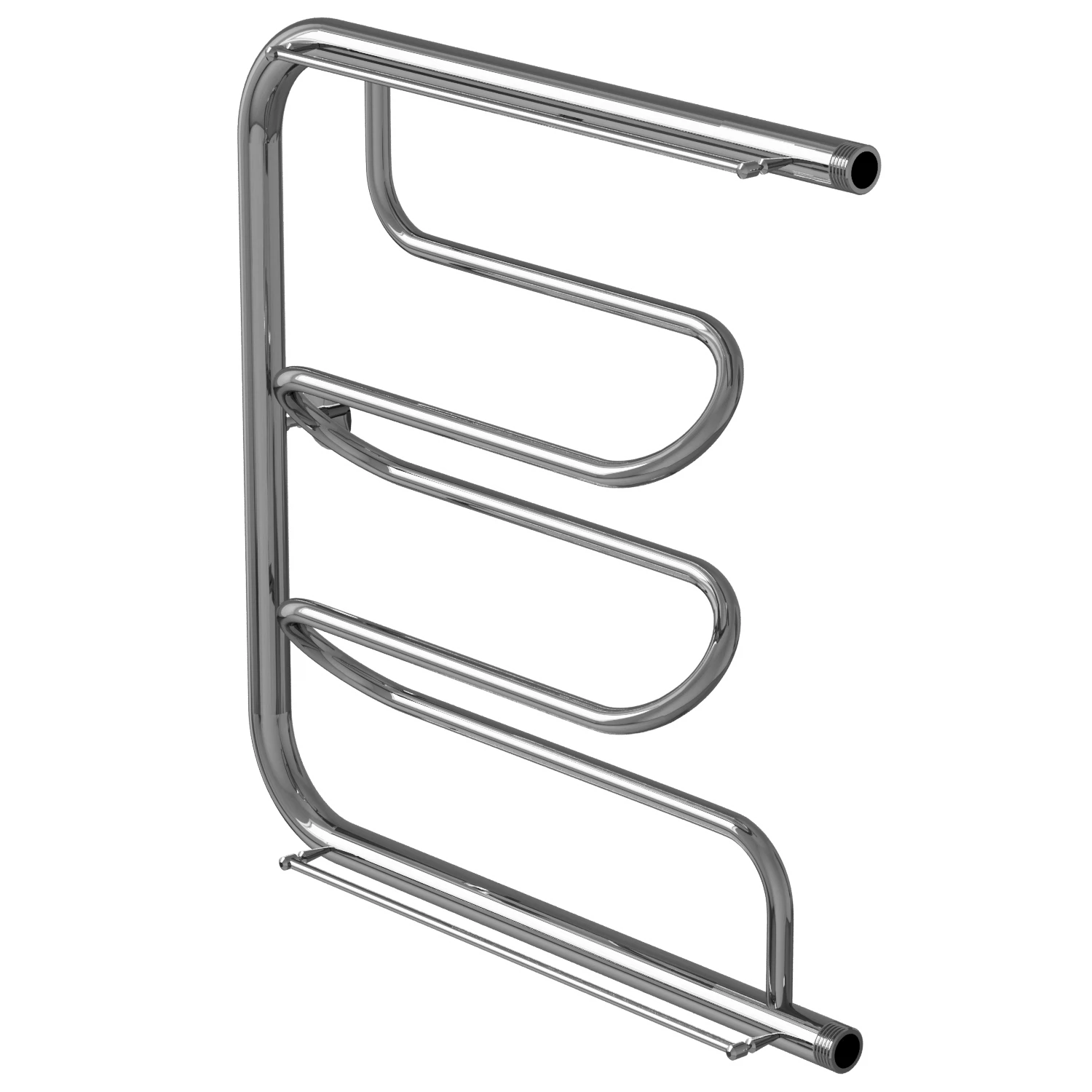 Изображение товара Полотенцесушитель MIXLINE SIMPLE PM2 60x60 1 дюйм с полкой хром нержавеющая сталь