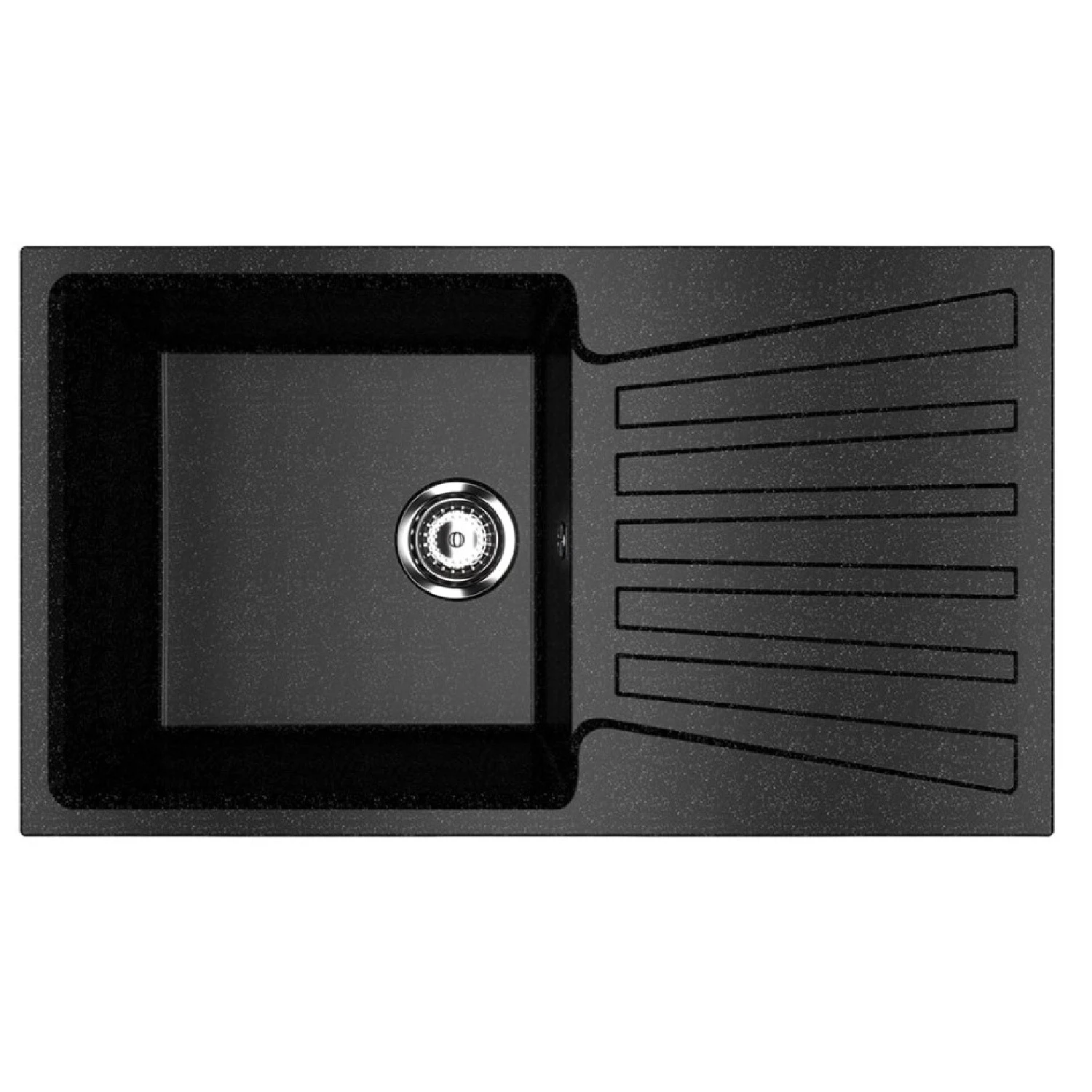 Изображение товара Кухонная мойка Ulgran U-703-308, черный, искусственный мрамор