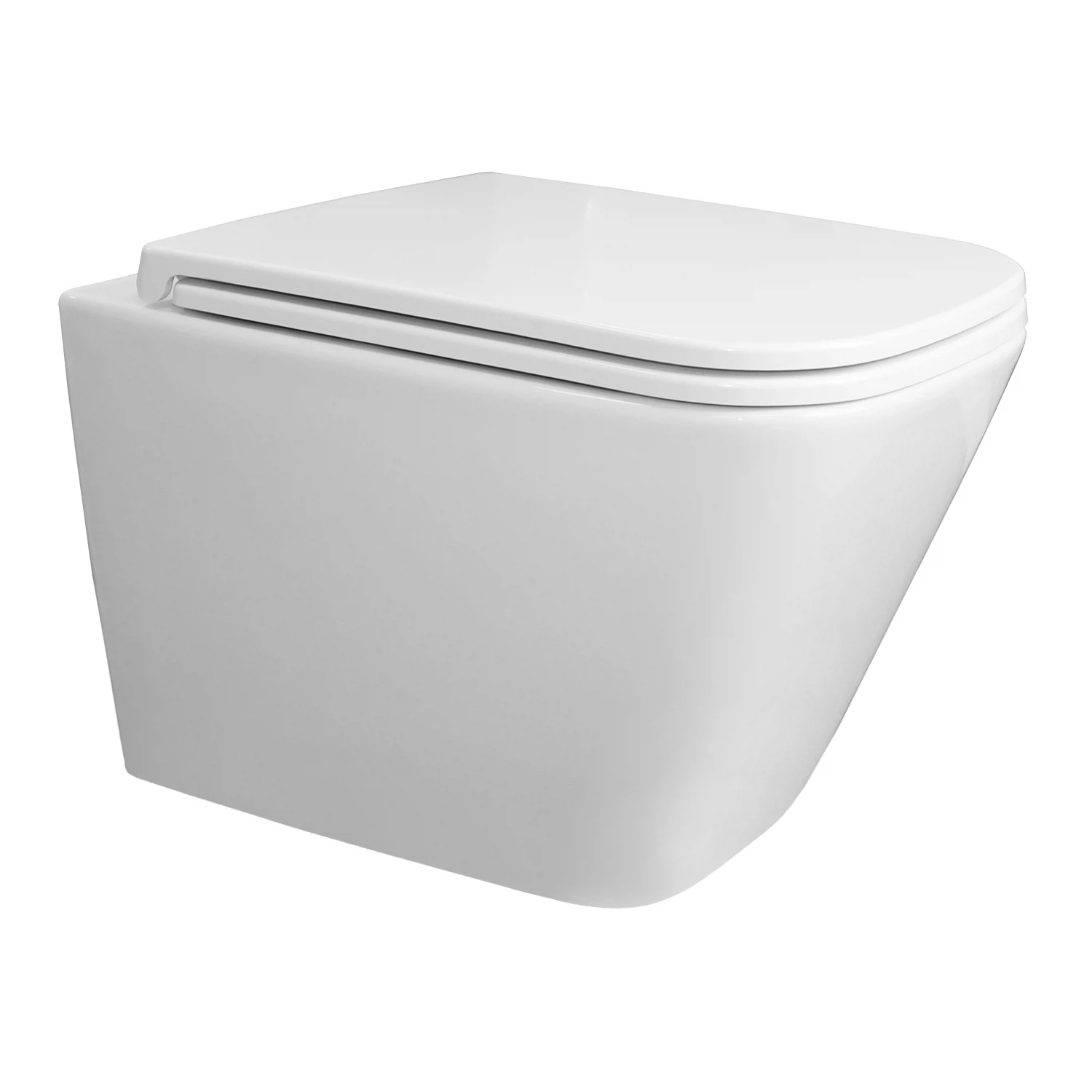 Изображение товара Подвесной безободковый унитаз Azario Teramo 340х490х350 с микролифтом