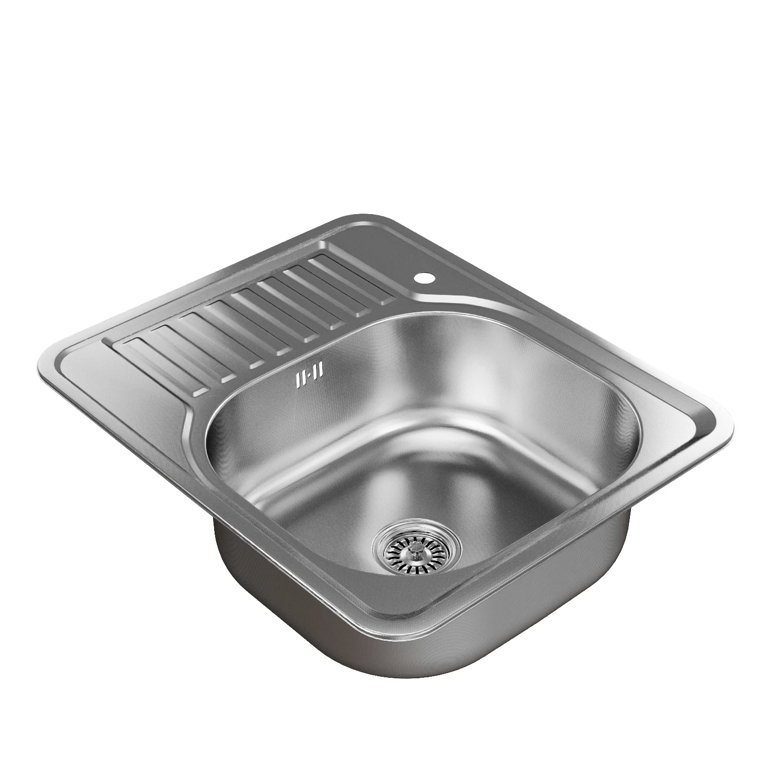 Изображение товара Мойка кухонная врезная MIXLINE 58х48 см из нержавеющей стали, серый цвет