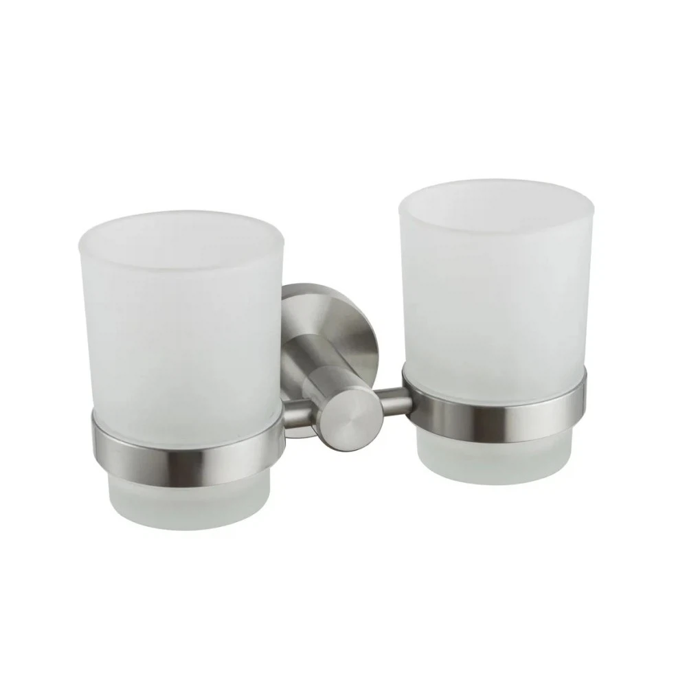 Изображение товара Стакан для ванной комнаты двойной Haiba HB8308, сталь