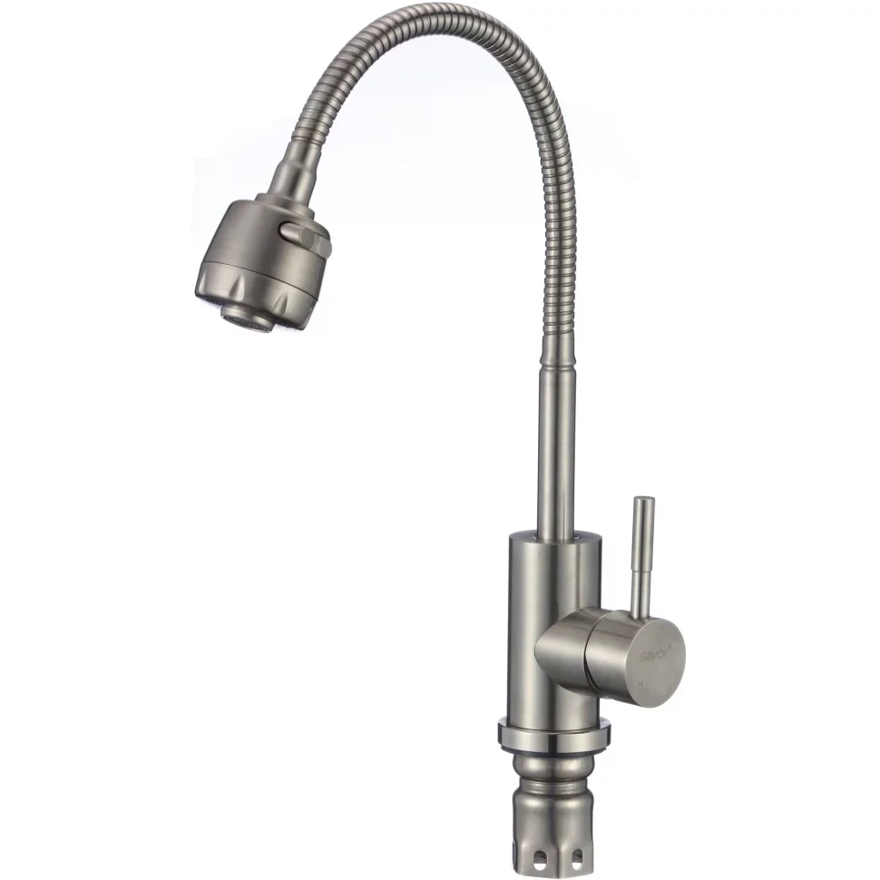 Изображение товара Savol S-SUS3002-1 смеситель кухни с гибким изливом, сатин