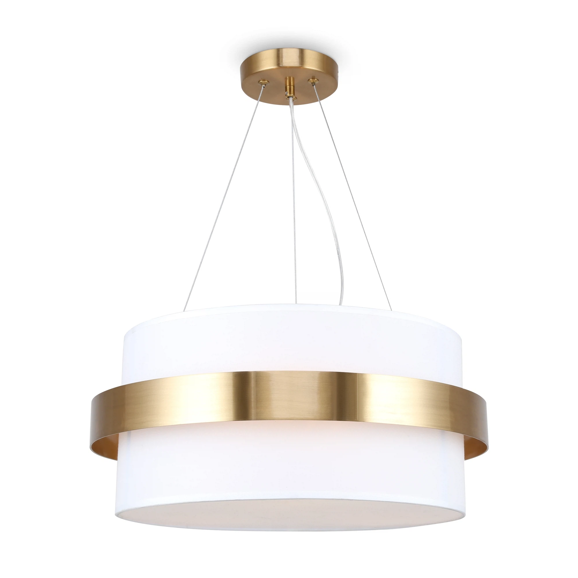 Изображение товара Подвесной светильник Freya BRIDE FR5367PL-03BS с регулируемой высотой и тканевым абажуром