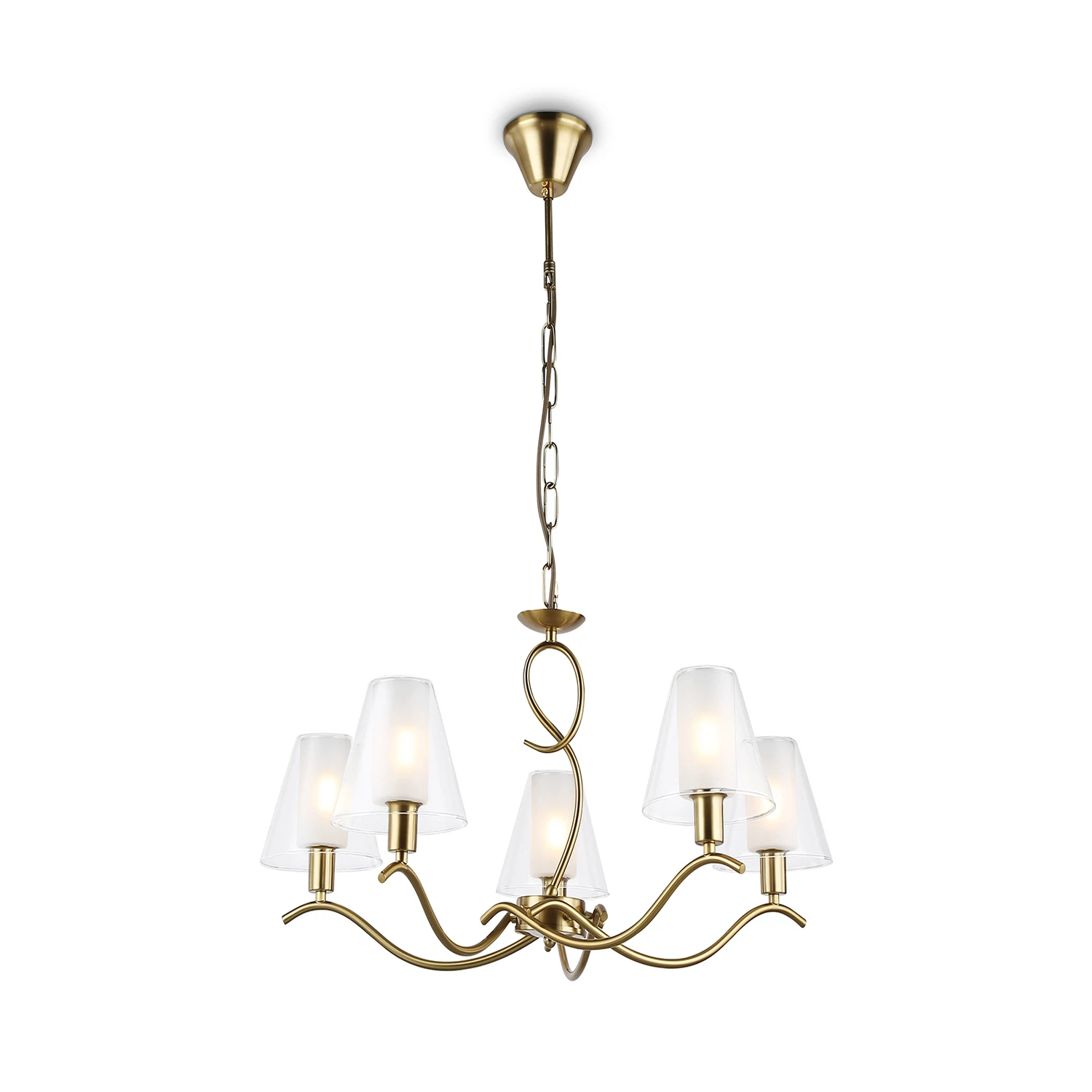 Изображение товара Подвесная люстра Ambrella Light LH57091 на 5 ламп, латунь 40Вт IP20