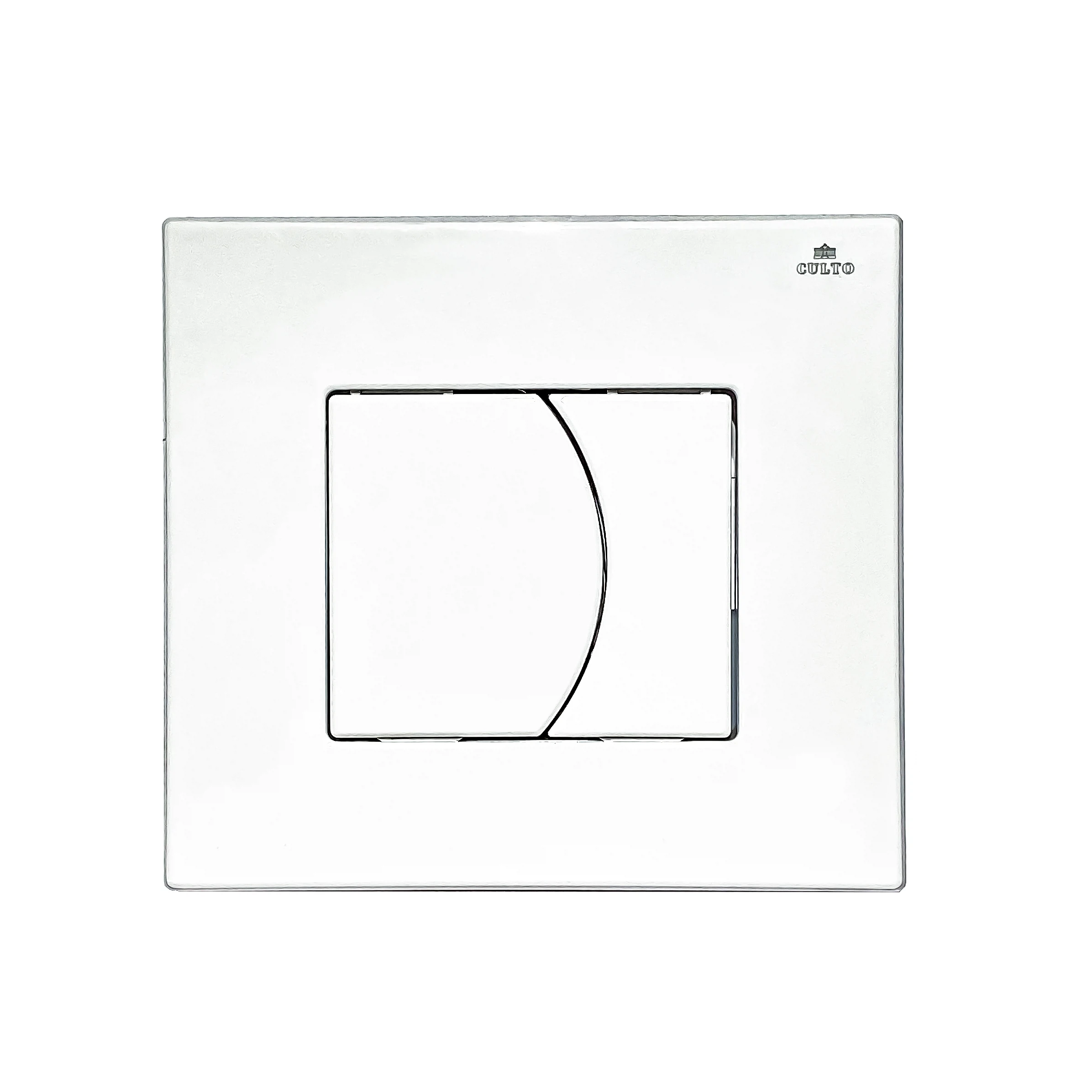 Изображение товара Панель смыва CULTO белый глянец с двумя клавишами для ванной