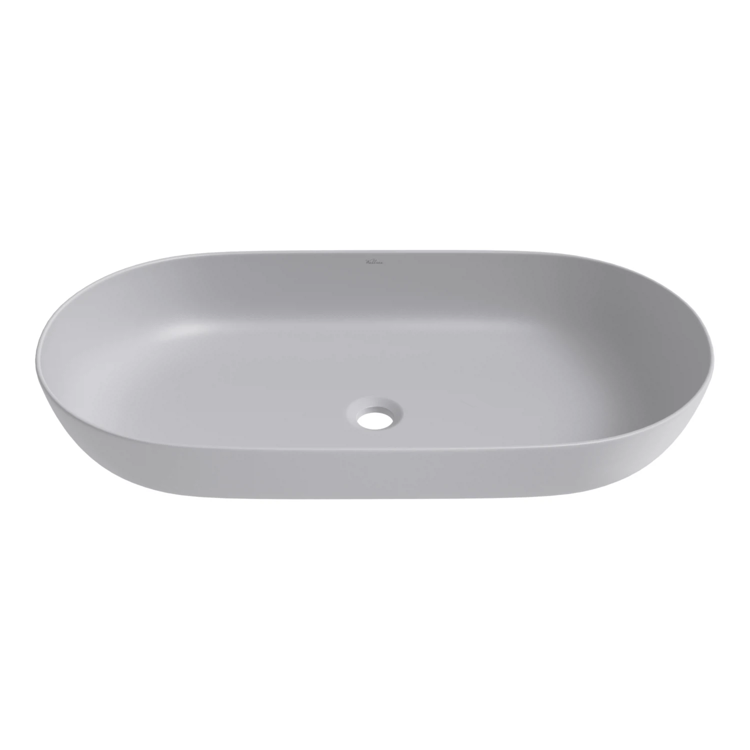 Изображение товара Накладная раковина для ванной Wellsee Chic Riviera овальная 80х40 серый фарфор