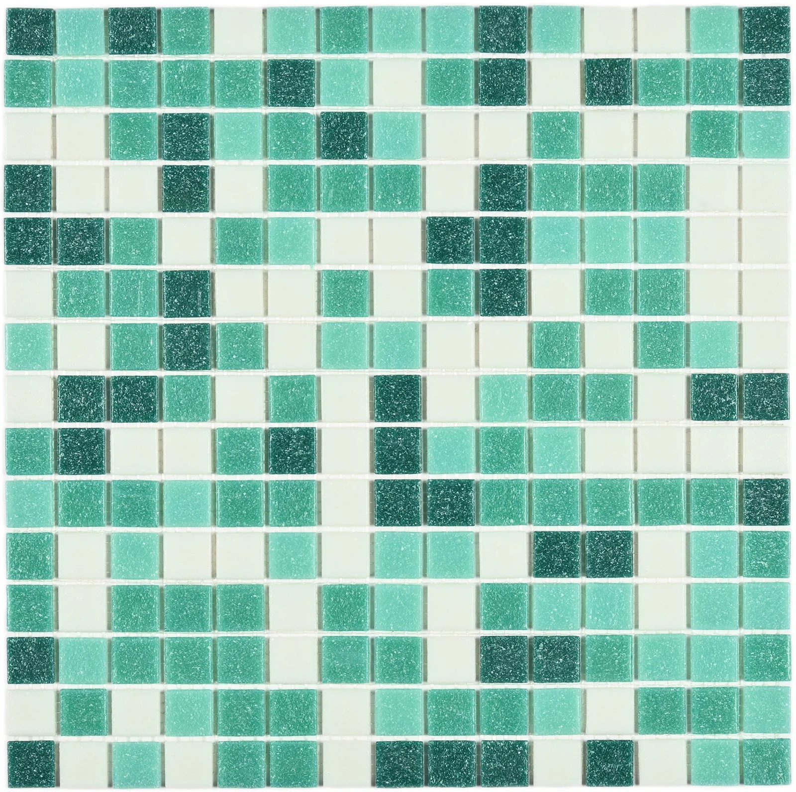 Изображение товара Мозаика Aura зеленая 32,7x32,7 см стеклянная для стен и пола