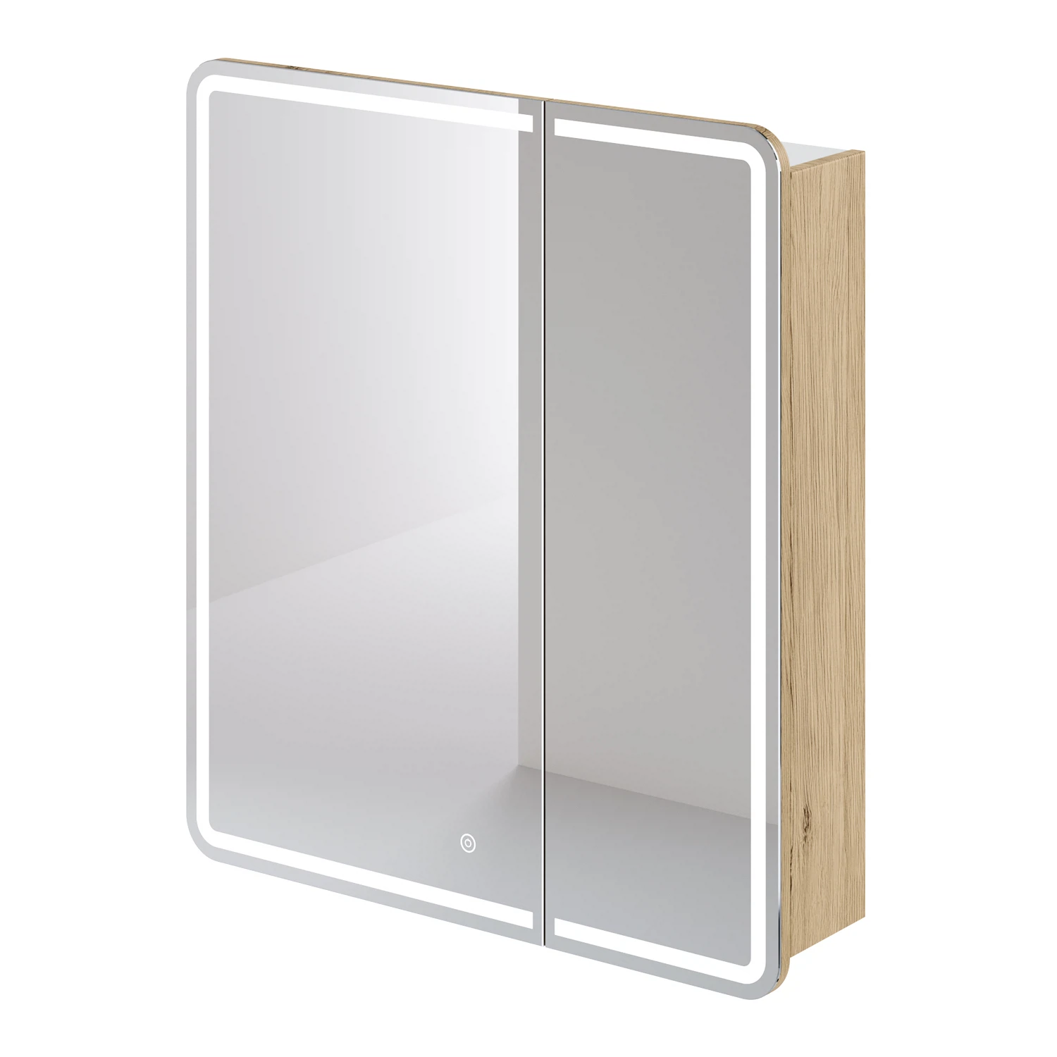 Изображение товара Зеркальный шкаф с подсветкой Итана Glori 70 Дуб Мавелла Голд, современный дизайн