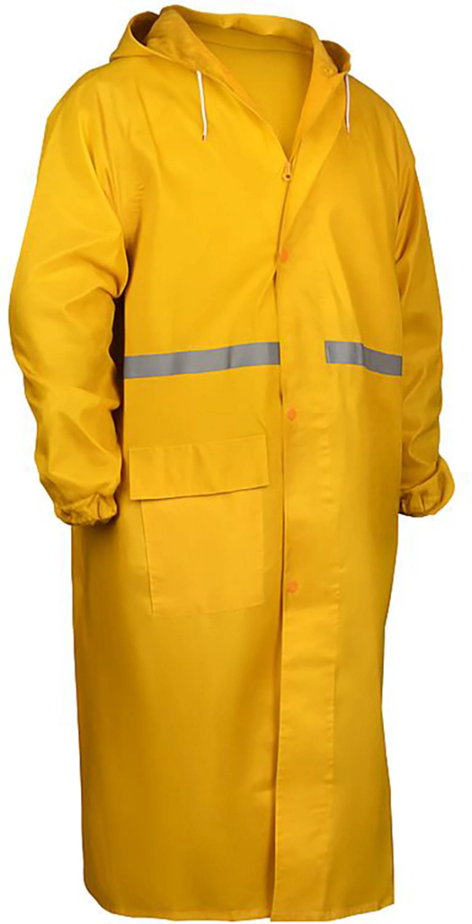 Изображение товара Дождевик желтый XXL SAMGRUPP водонепроницаемый с капюшоном и светоотражающими полосами
