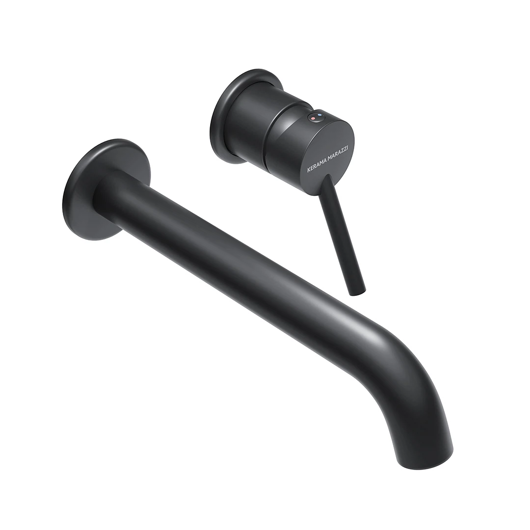 Изображение товара Смеситель для раковины настенный с керамическим картриджом черный Kerama Marazzi XPRO